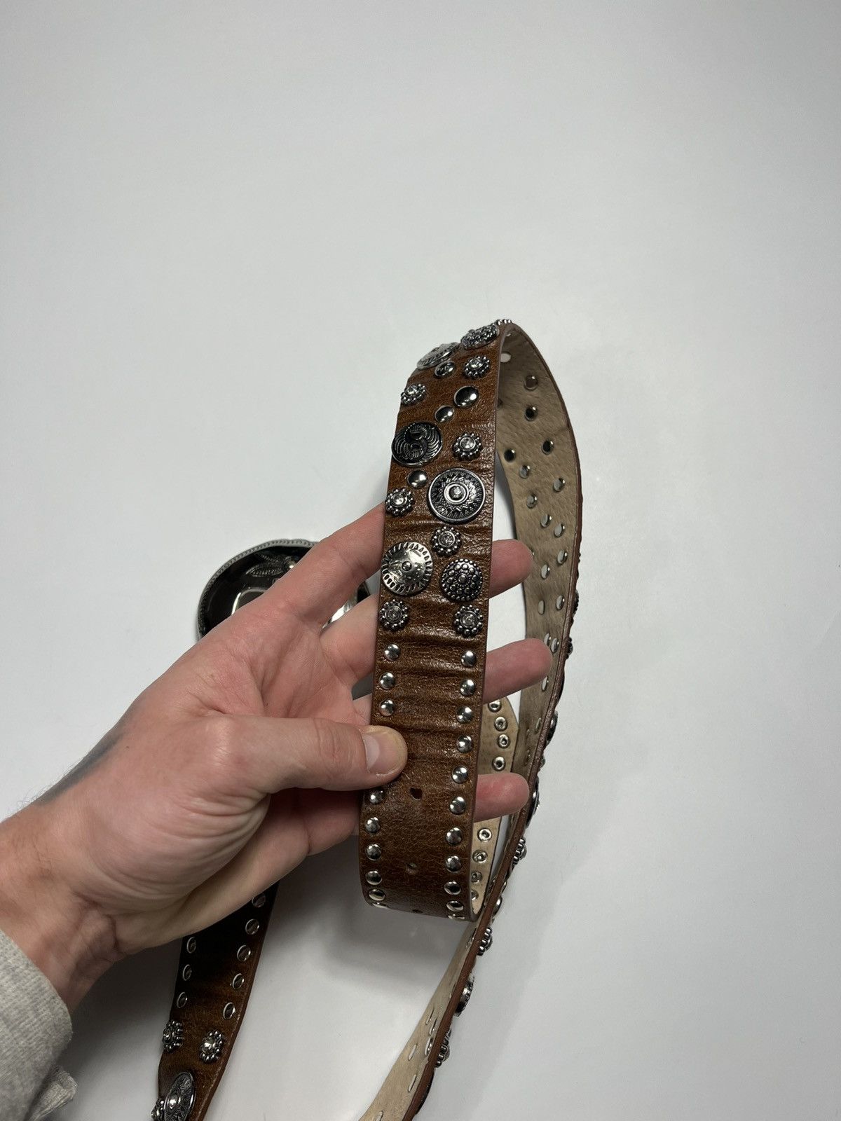 Vintage Vintage Western BB Simon Style Y2K Belt With Metal Buckle Size ONE SIZE - 6 Thumbnail