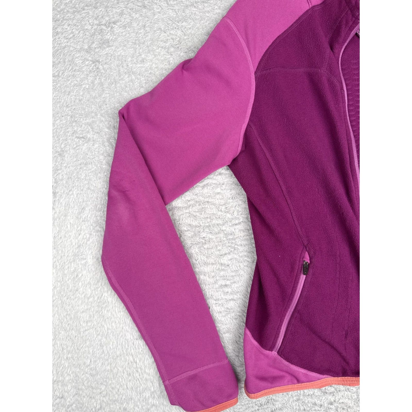 The North Face The North Face Fleece Jacket Womens Medium Pink Purple Full Zip FlashDry Jacket Size M / US 6-8 / IT 42-44 - 3 Thumbnail