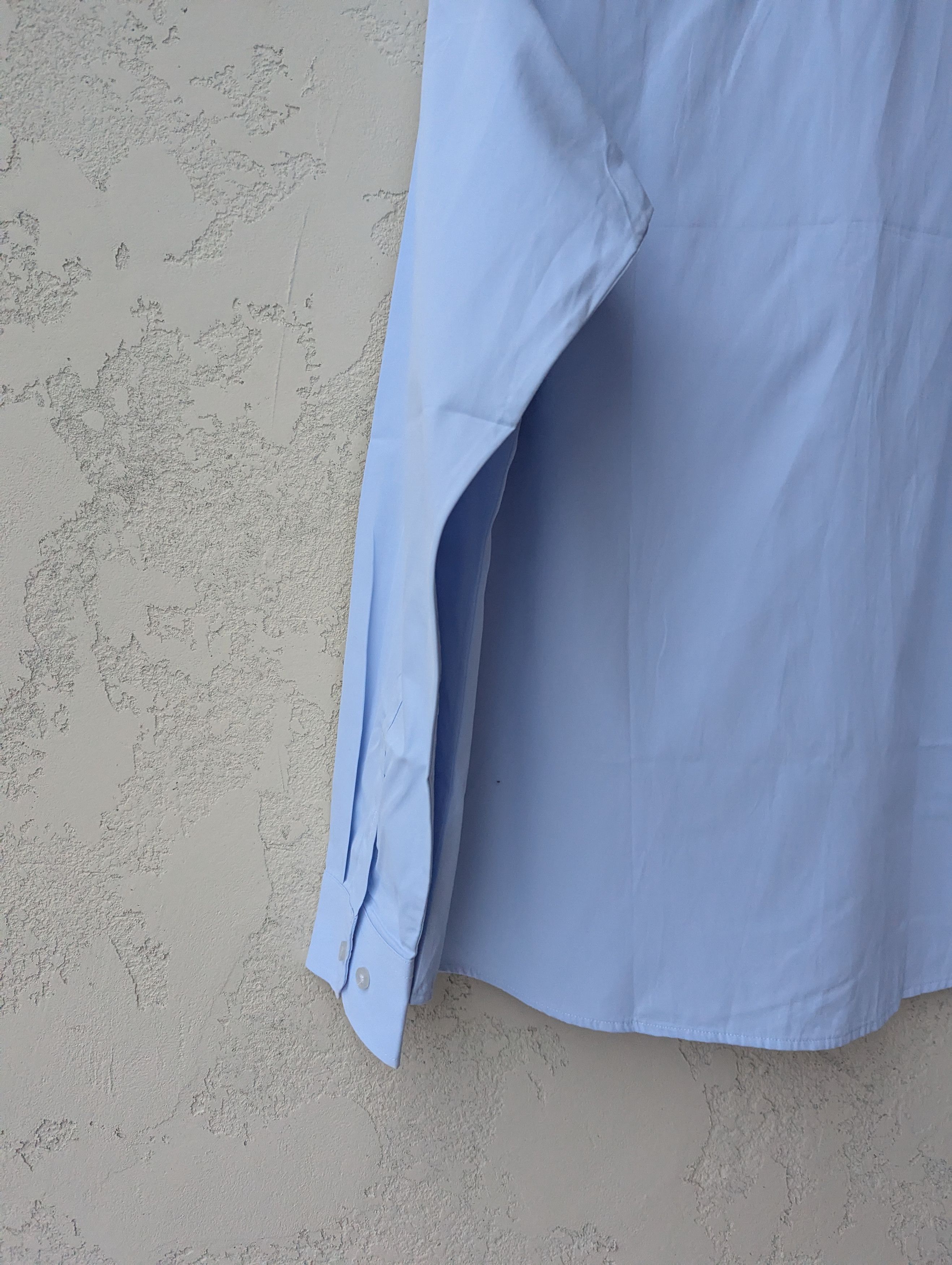 Playboy Playboy Vintage Light Blue Dress Shirt Subtle Bunny Logo Size US XXL / EU 58 / 5 - 14 Thumbnail