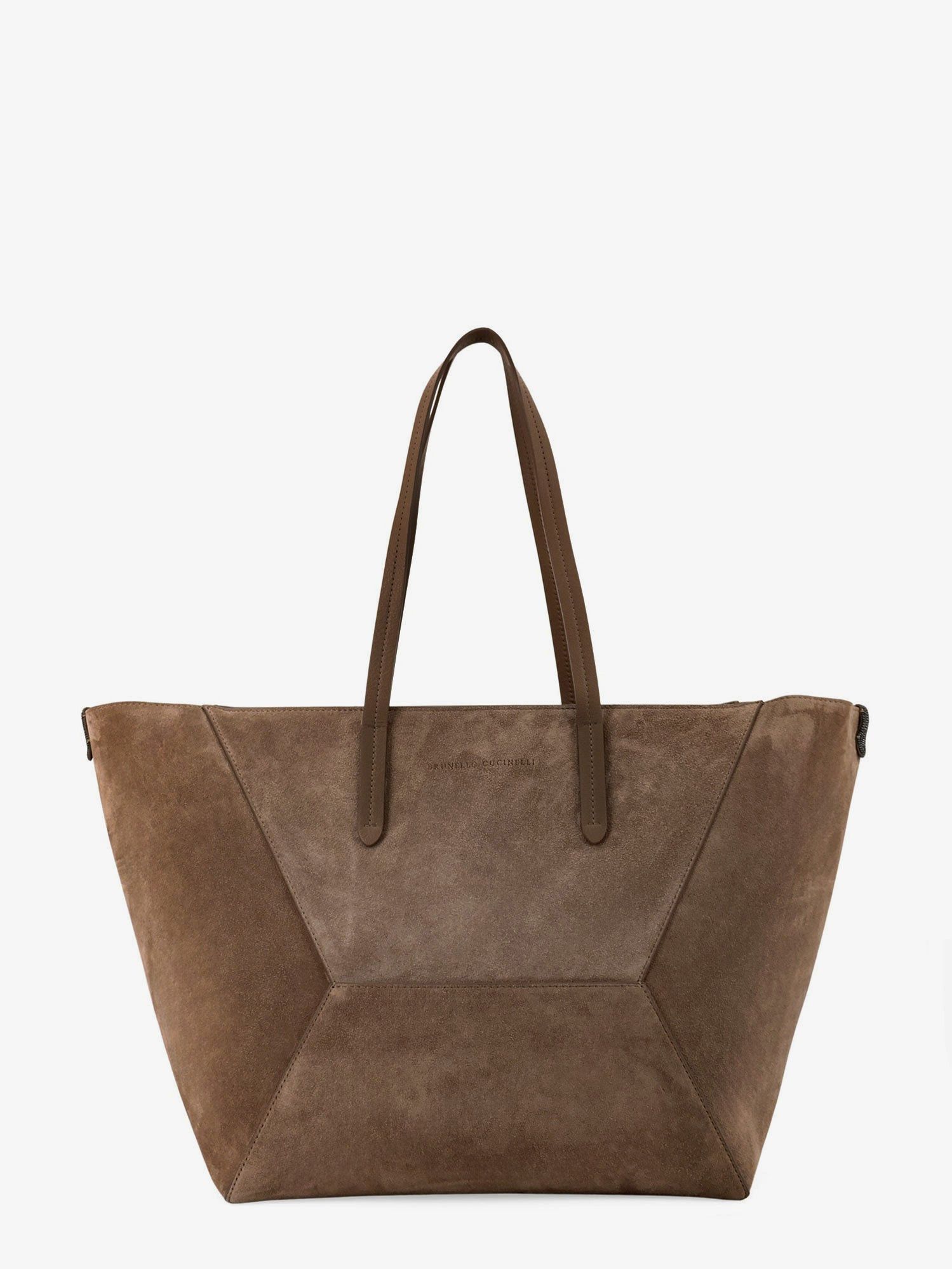 Brunello Cucinelli Bc Duo Suede Shoulder Bag With Engraved Logo Size ONE SIZE - 1 Thumbnail