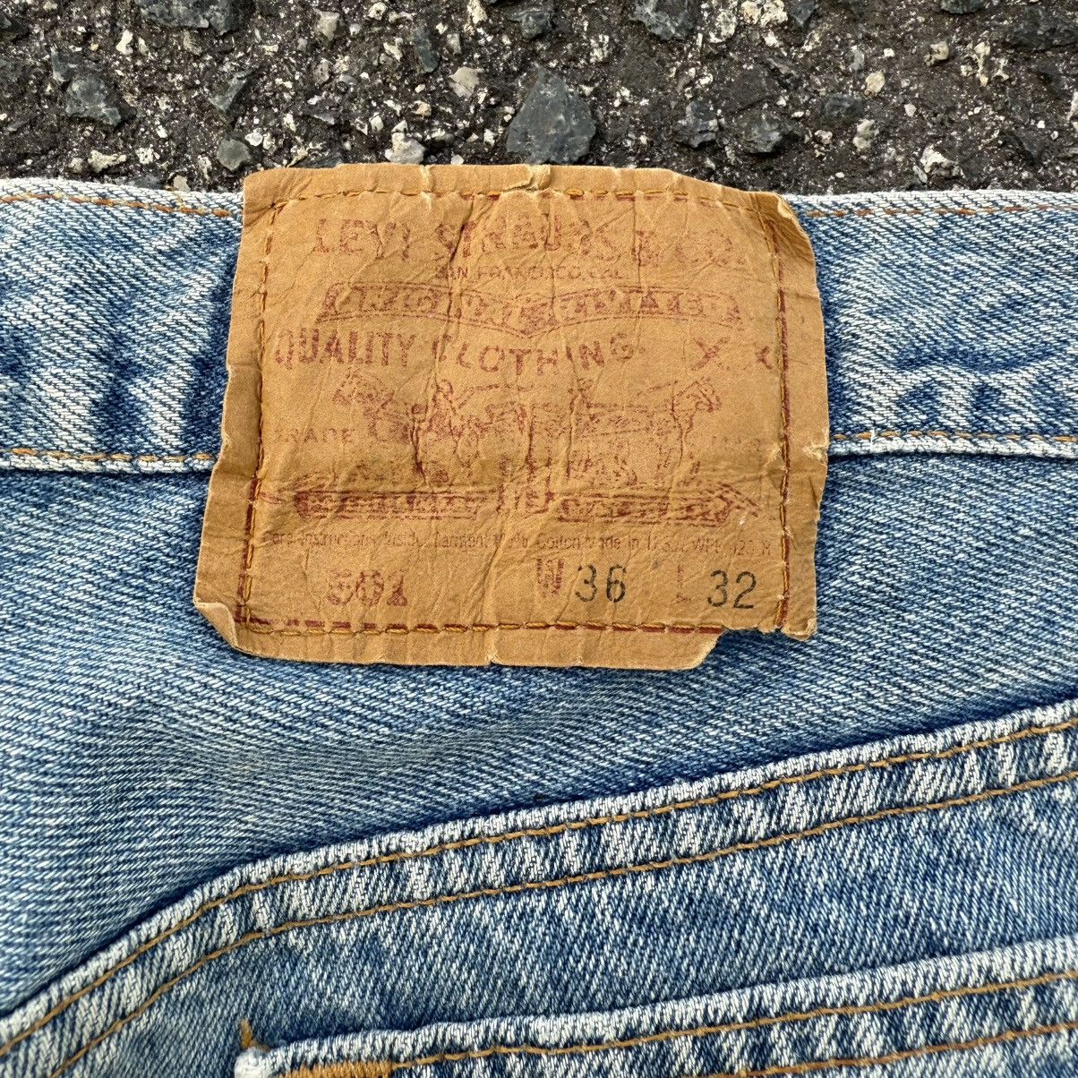 Levi's Vintage Clothing W35 VINTAGE LEVI'S 501 USA 91' FADED DENIM JEAN PANTS Size US 35 - 17 Thumbnail