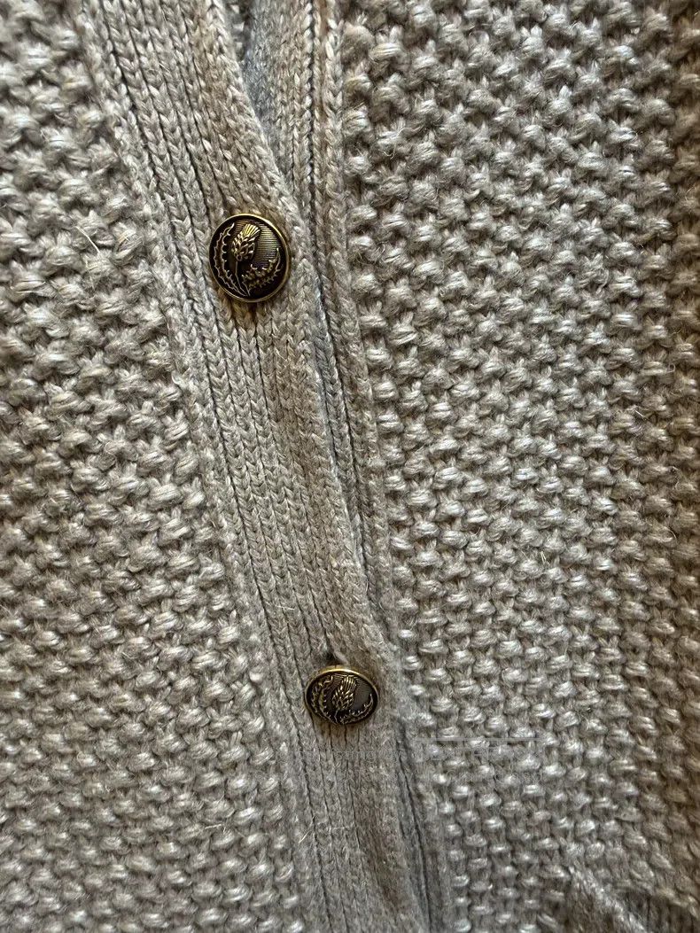 Loro Piana Loro Piana Khaki Coarse Knit Cashmere Cardigan Size XS / US 0-2 / IT 36-38 - 3 Thumbnail