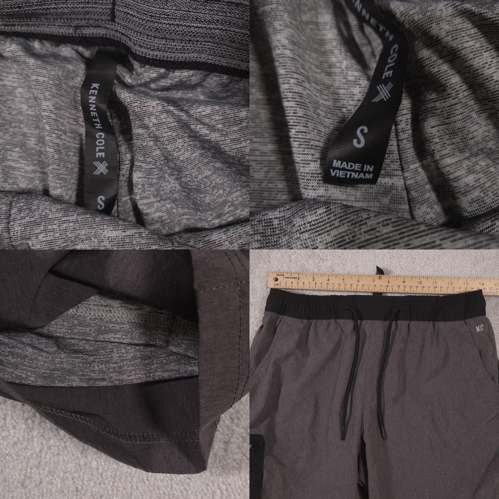 Kenneth Cole Kenneth Cole Shorts Mens Small Gray Black Hybrid Athletic Cargo Pocket Stretch Size US 29 - 8 Thumbnail
