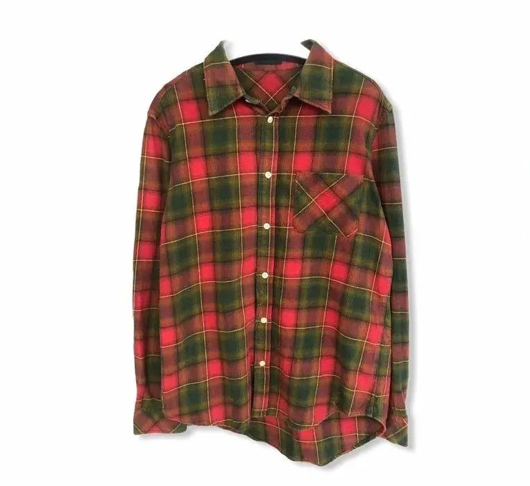 Flannel × Vintage Vintage Rosso Plaid Tartan Button Up Shirt Size US M / EU 48-50 / 2 - 1 Thumbnail