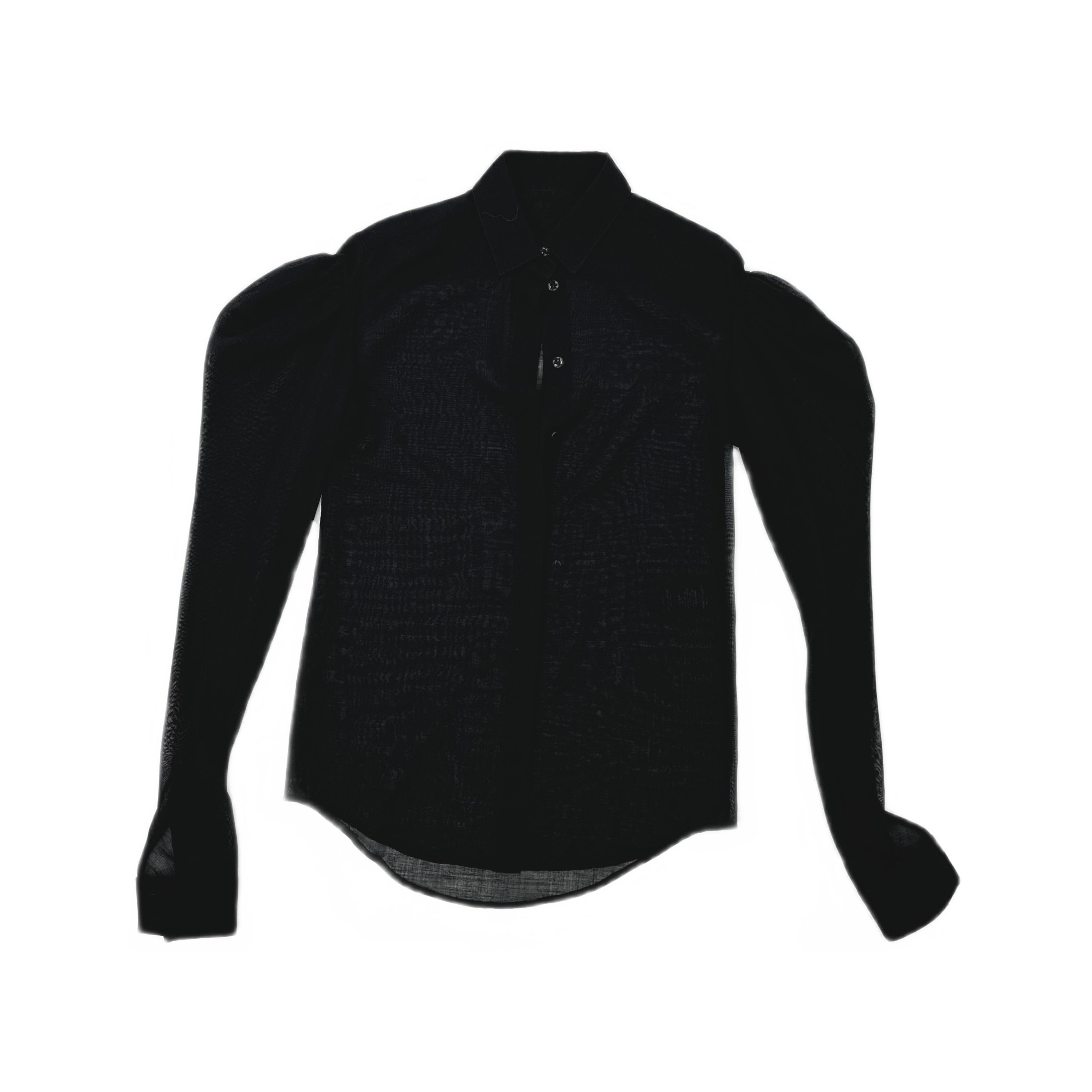 Saint Laurent Paris Saint Laurent Black Chiffon Button Up Shirt Size 34 Size XS / US 0-2 / IT 36-38 - 1 Thumbnail