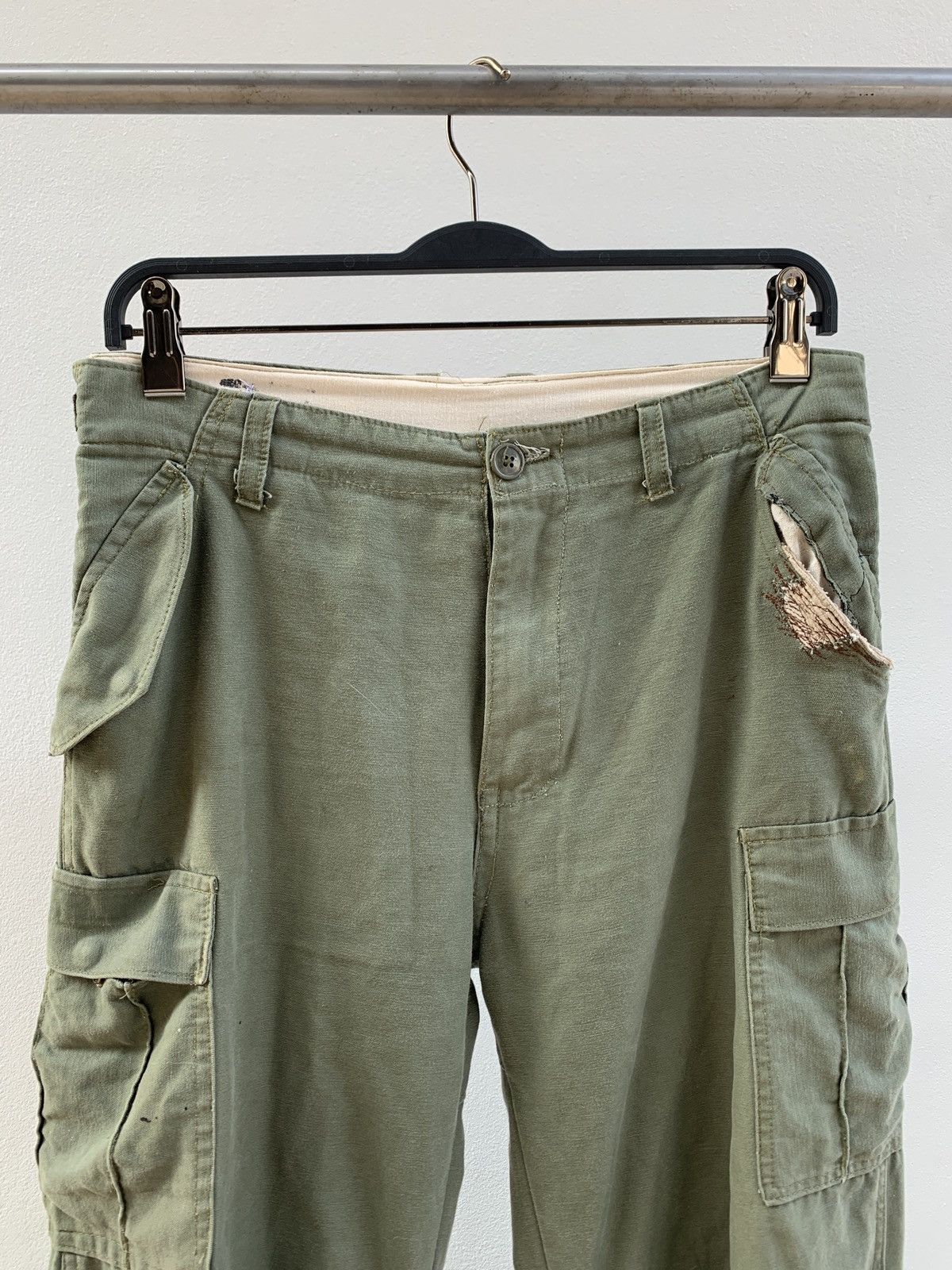 Vintage Vintage 90s Military Repaired Pants Distressed Grunge Size US 32 / EU 48 - 3 Thumbnail