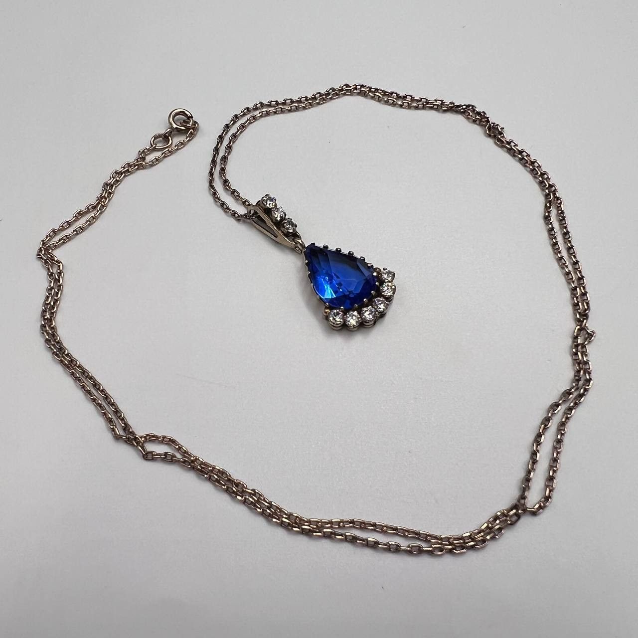 Vintage Vintage 875 Silver Necklace – Gilded Pendant Jewelry Chain Size ONE SIZE - 4 Thumbnail