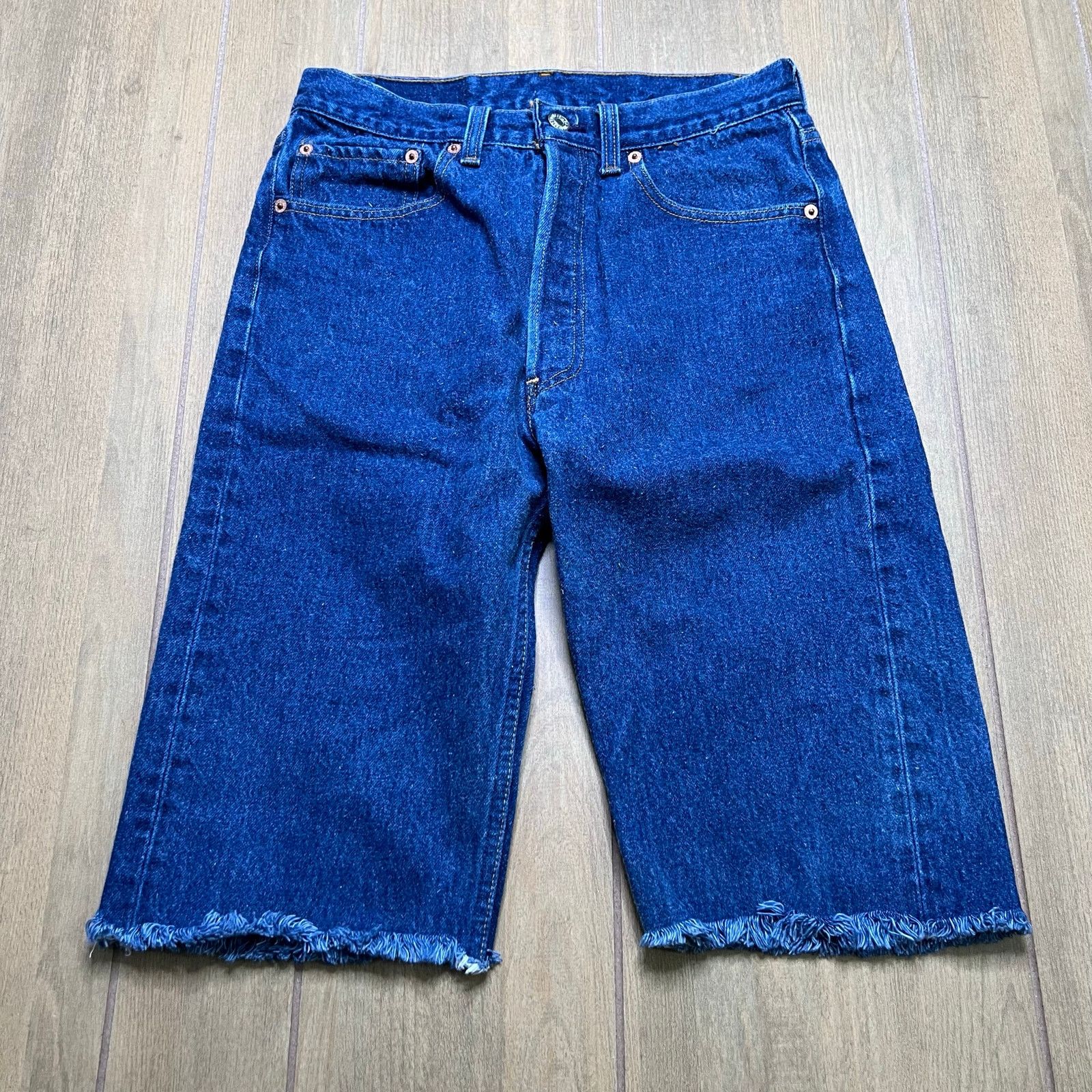 Levi's Levi’s 501XX Button Fly Cut Off Denim Shorts W33 Vintage USA Size US 33 - 2 Thumbnail
