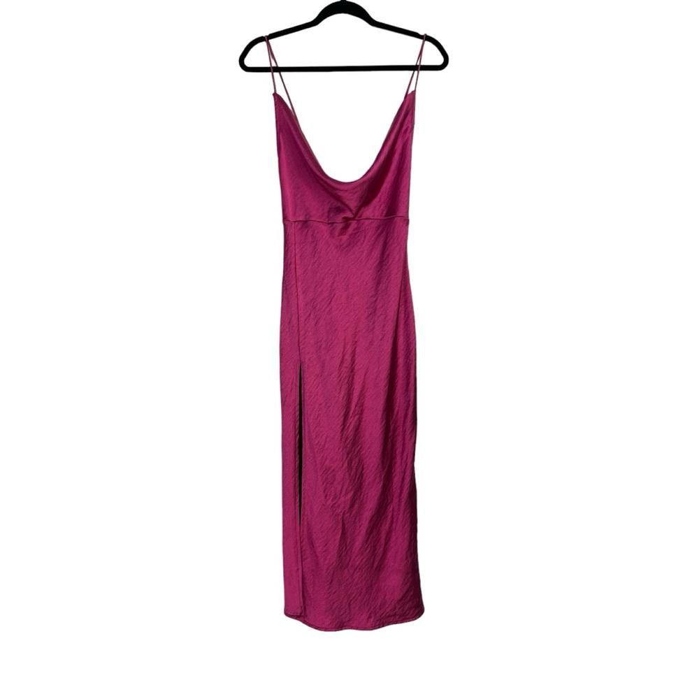 Lioness Lioness l NWT Walk The Line Satin Magenta Midi Dress Small Size S / US 4 / IT 40 - 5 Thumbnail