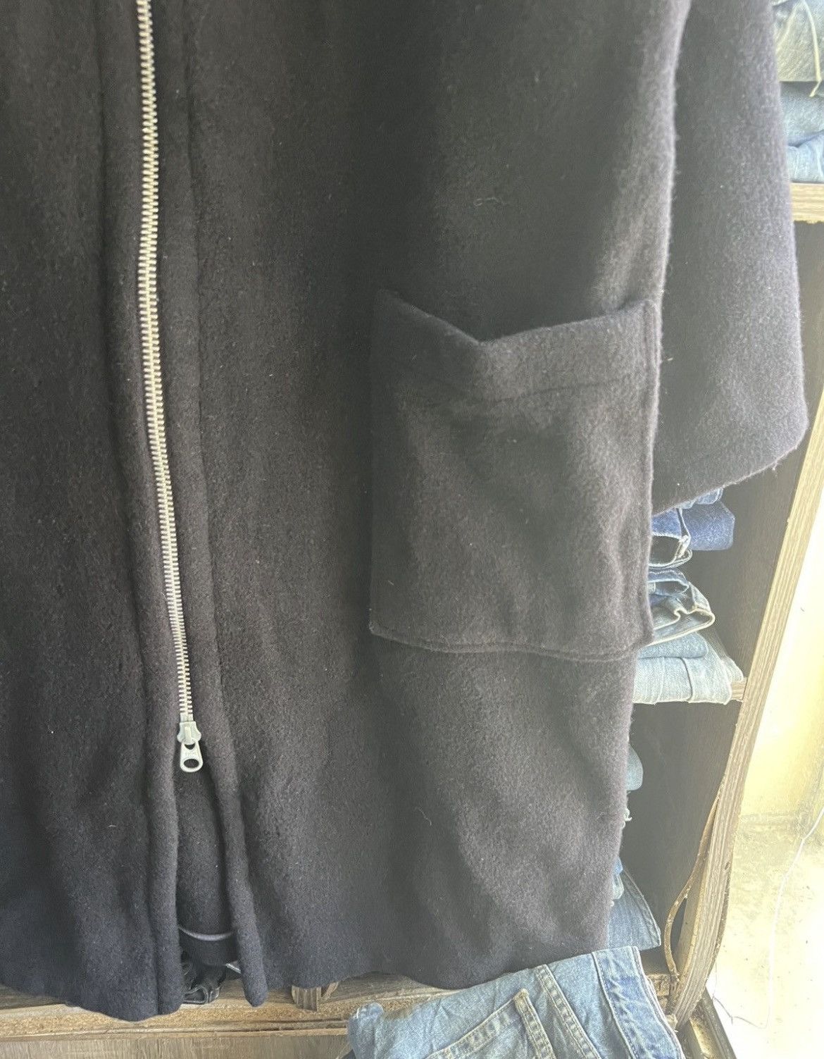 Yohji Yamamoto 🔥Vintage Y’s Yohji Yamamoto Wool Long Zipper Jacket Size US XXL / EU 58 / 5 - 10 Thumbnail