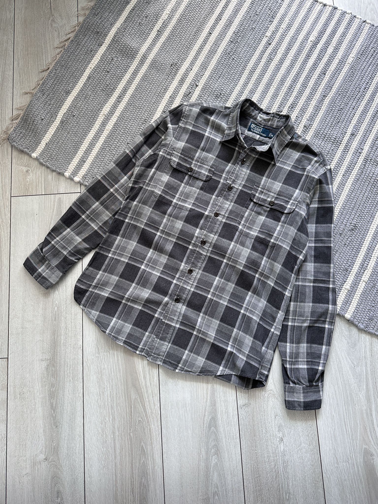 Polo Ralph Lauren Vintage Polo Ralph Lauren Gray Check Shirt Size US M / EU 48-50 / 2 - 1 Thumbnail