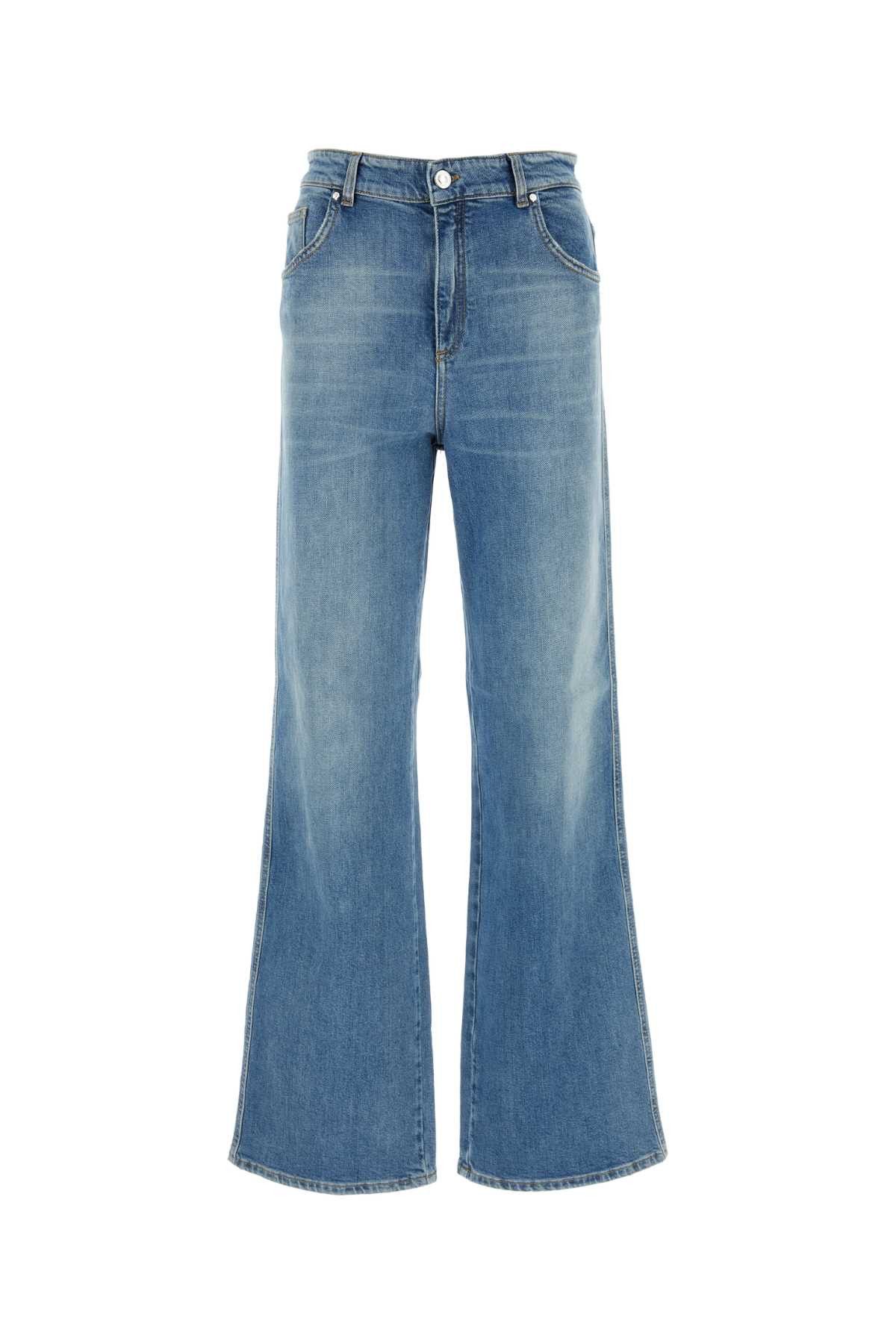 image of Blumarine Stretch Denim Jeans in Blue, Women's (Size 26)