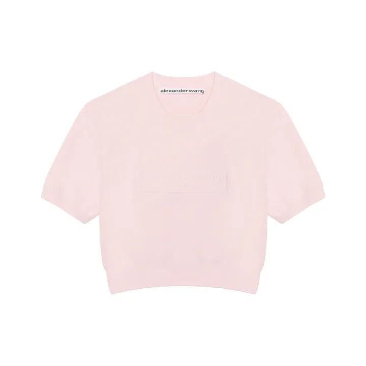 Alexander Wang Pink Short Sleeve Sweatshirt 0079