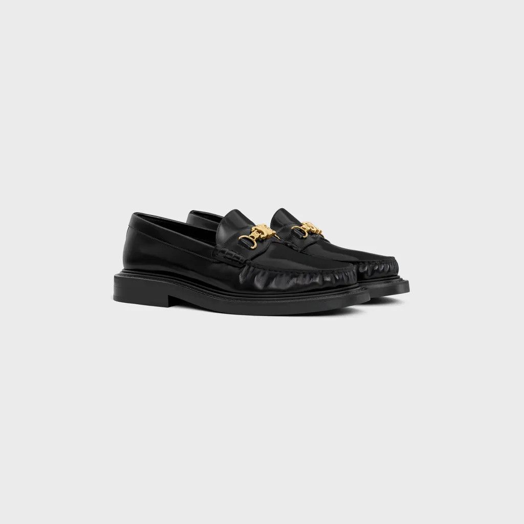 Celine o1bcso1str0126 360813602C Triomphe Chain Loafers in Black Size US 11 / IT 41 - 2 Thumbnail