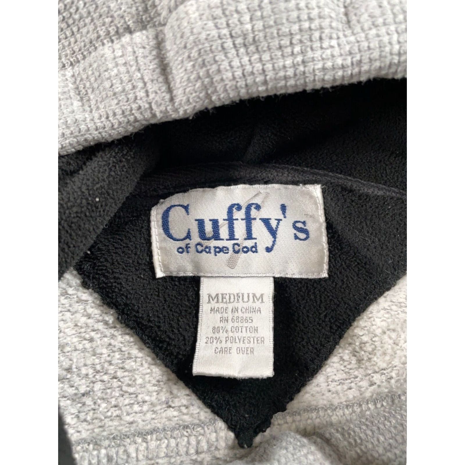 Vintage VINTAGE Cuffy's Cape Cod Hoodie Shirt Adult Medium Gray Heavy Pique Cotton Sweatshirt Embroidered Logo Mens Size US M / EU 48-50 / 2 - 3 Thumbnail