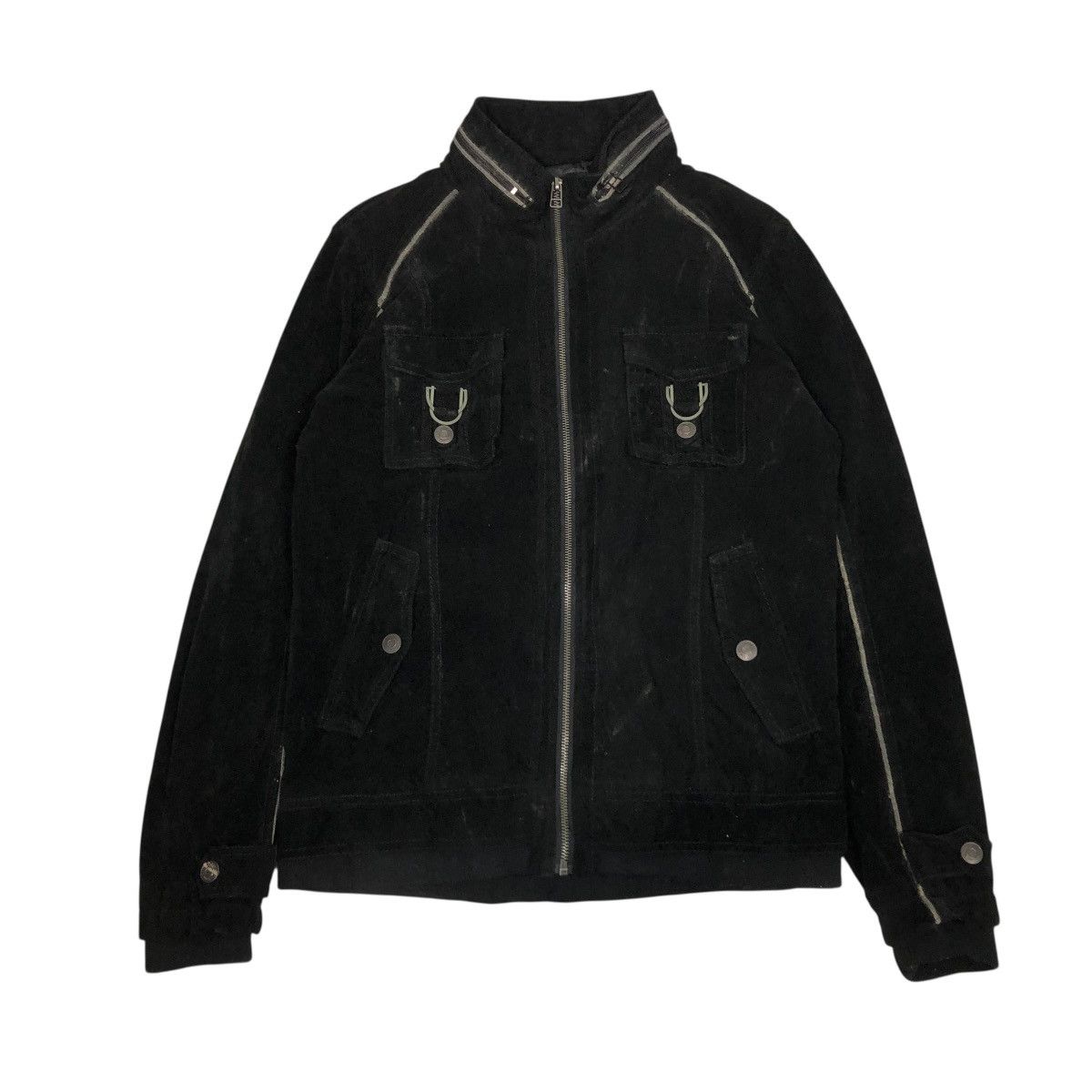 In The Attic 🔥RICH BLACK PUNK DESIGN BIKER JACKET BUTTON IN THE ATTIC Size US M / EU 48-50 / 2 - 1 Thumbnail