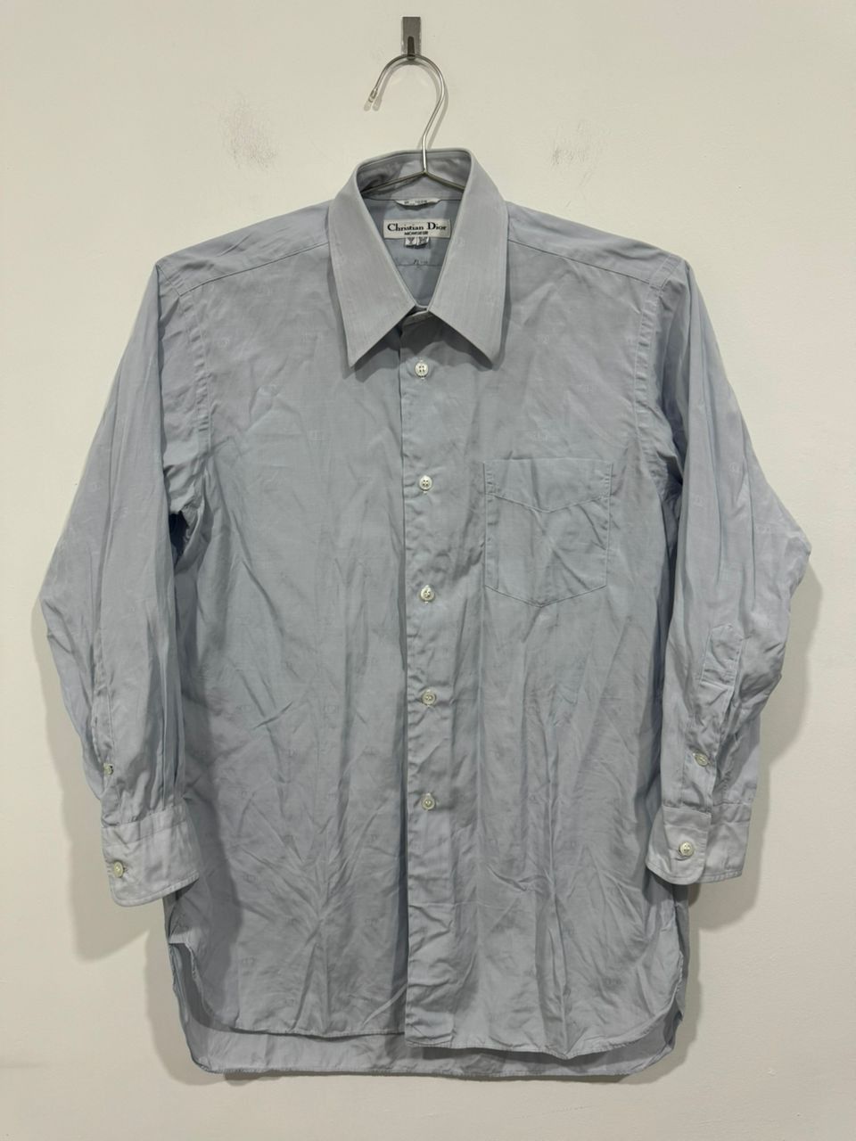 image of Christian Dior Monsieur x Grail Vintage 90's Christian Dior Monogram Grey Shirt, Men's (Size Medium