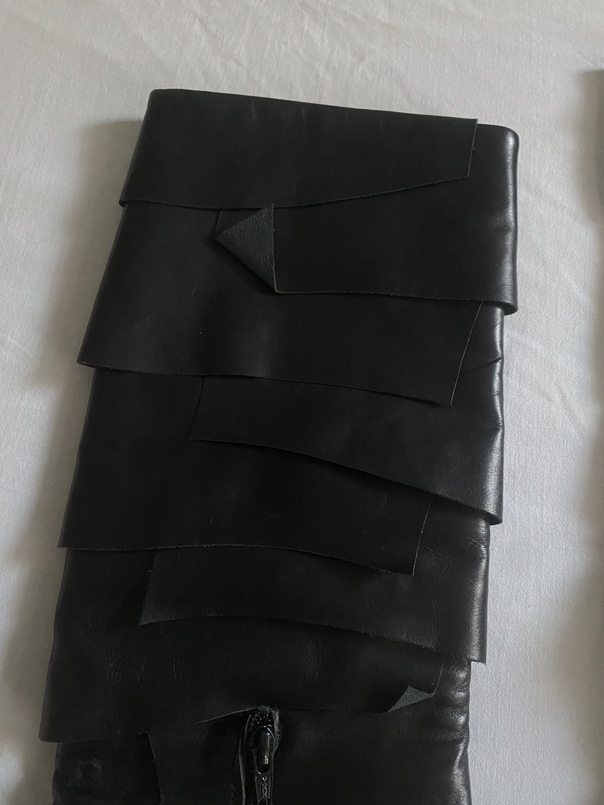 Designer × John Galliano × Vintage Crazy Y2K John Galliano Designer Black Leather Boots Size US 5 / IT 35 - 3 Thumbnail