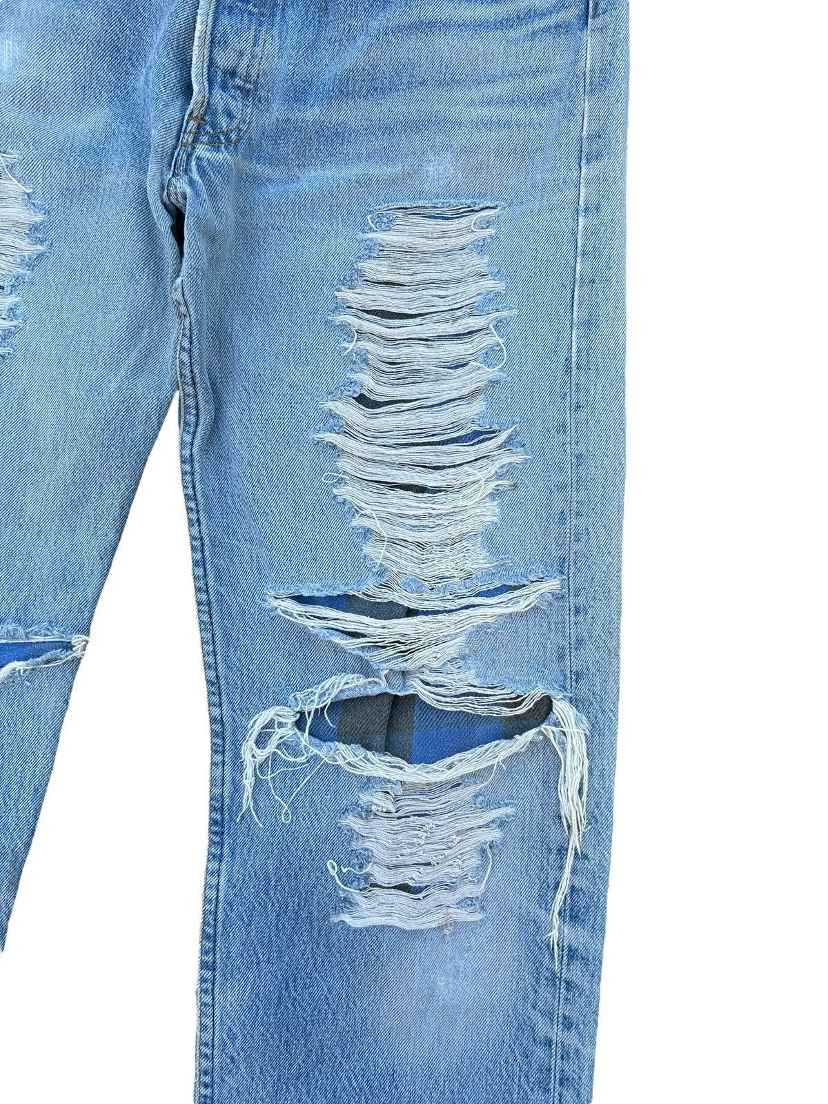 Kapital × Levi's × Vintage Vintage THRASHED Levi's Reconstructed Repair Denim Jeans ☠️ Size US 33 - 3 Thumbnail