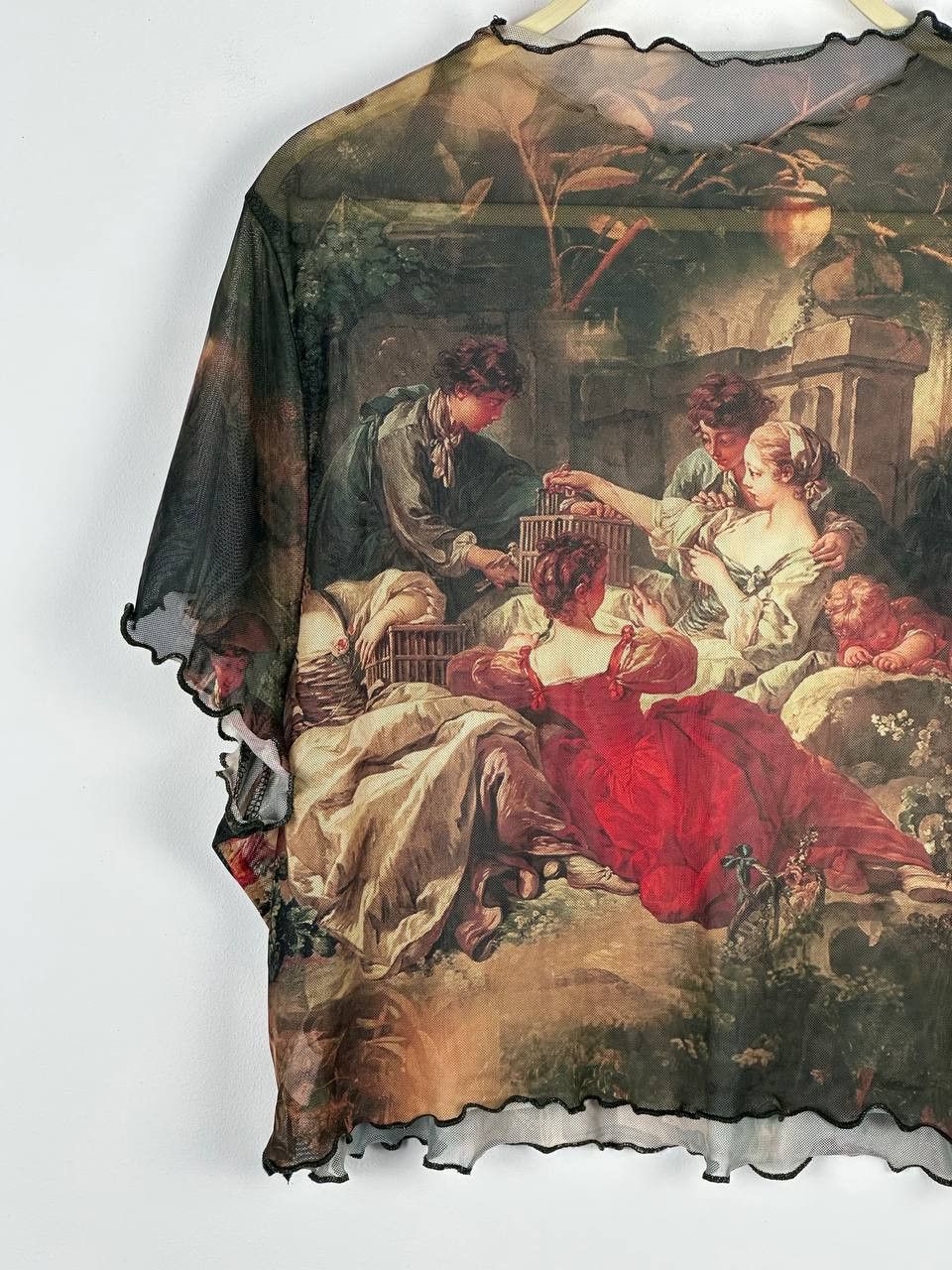 Designer × Japanese Brand Avantgarde Mesh Printed Graphic Renesanse Art Tank Top Size ONE SIZE - 8 Thumbnail