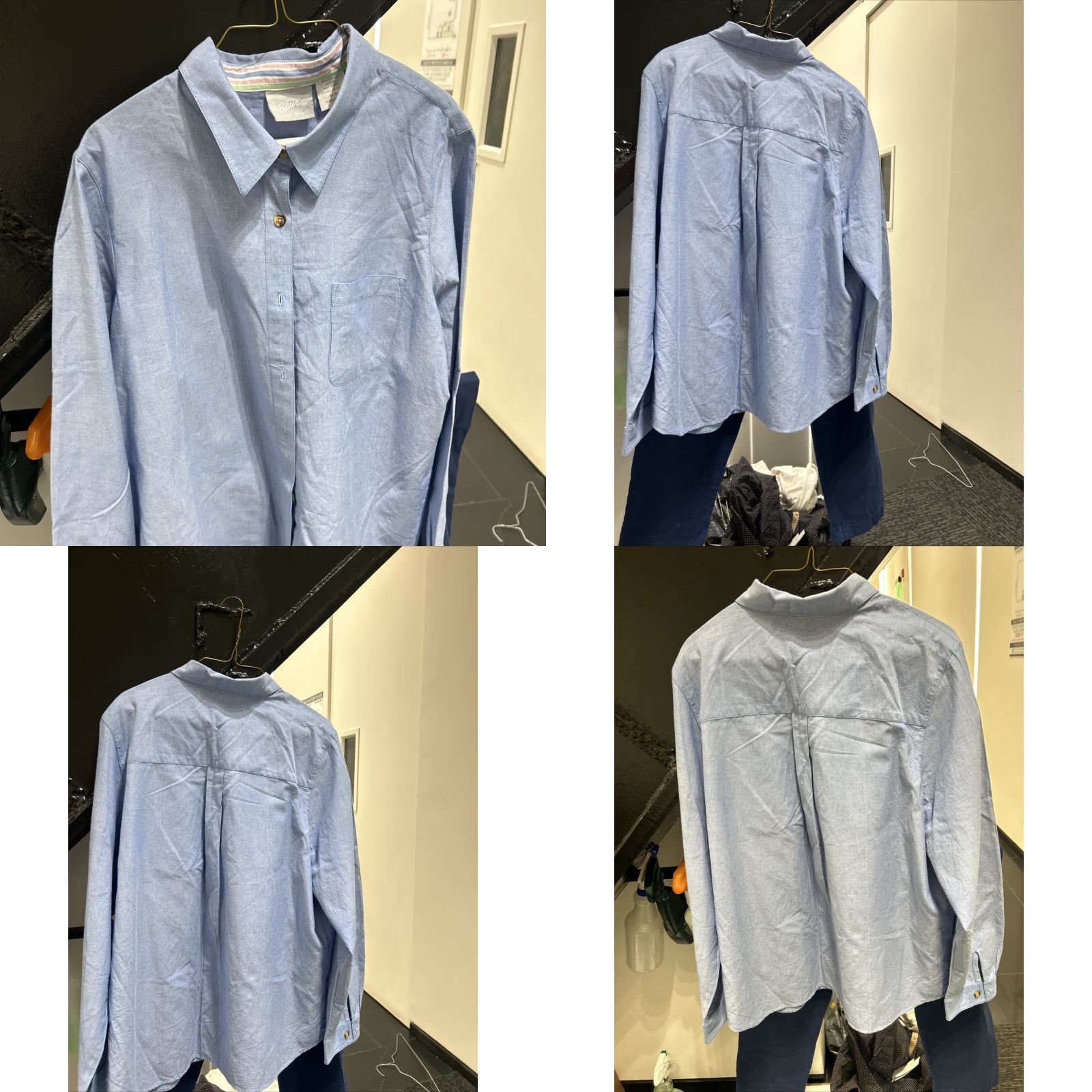 Blair Blair Blouse XLG Light Blue Linen Women's Size L / US 10 / IT 46 - 8 Thumbnail