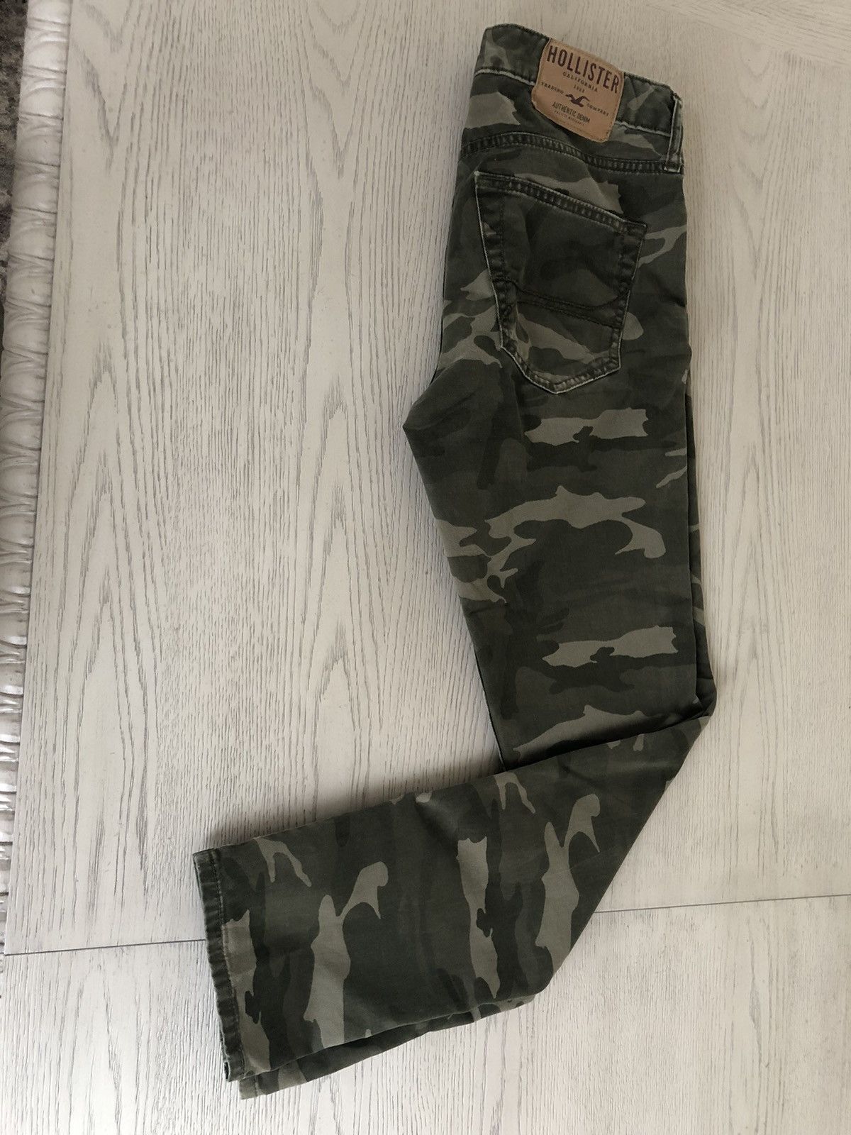 Hollister Hollister Men Skinny 5 Pocket Green Pants Camo 30 x 30 Size US 30 / EU 46 - 4 Thumbnail