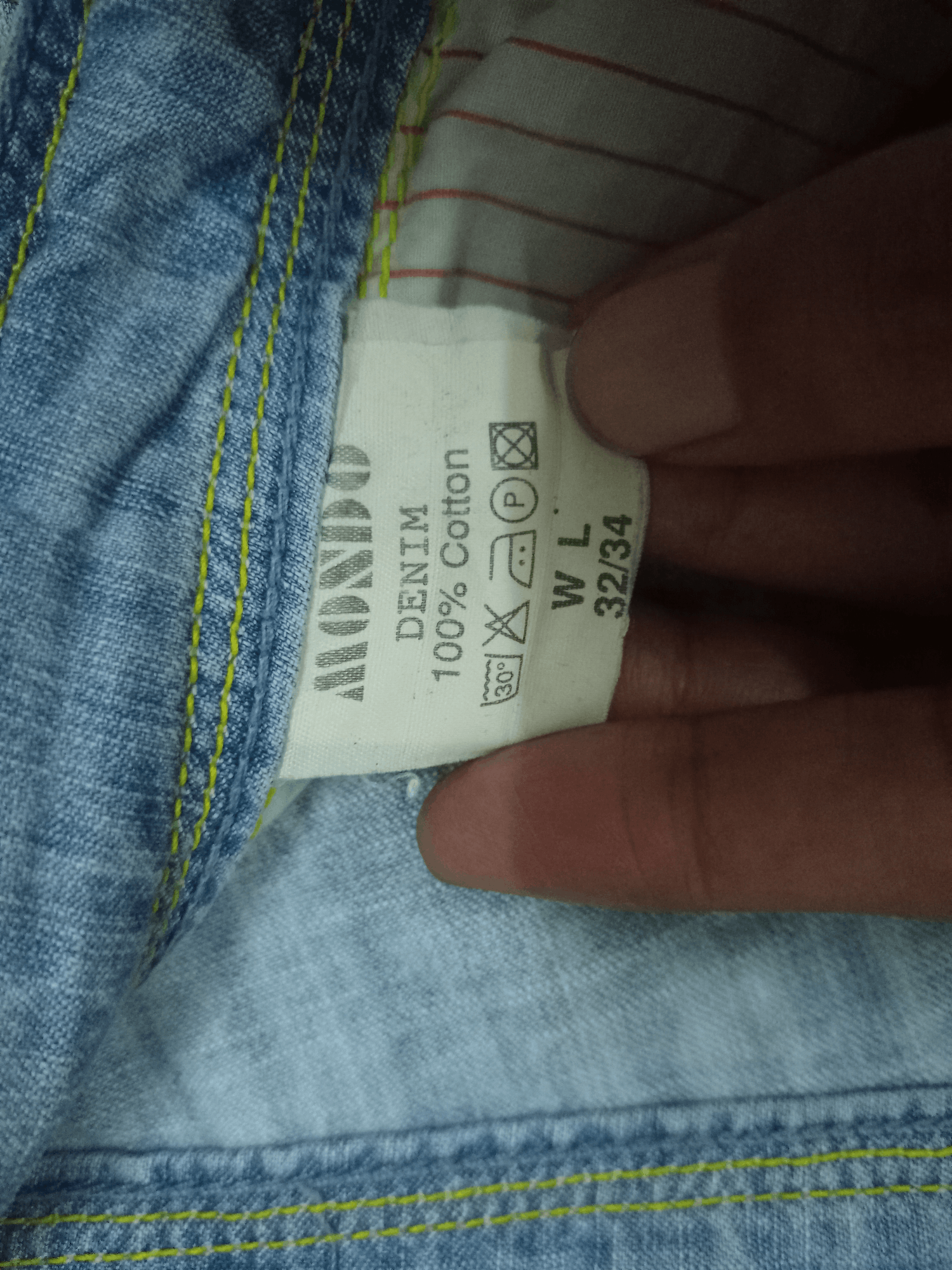 Other Vintage Mondo Jeans Light Wash Baggy Denim Pants Size US 33 - 14 Thumbnail