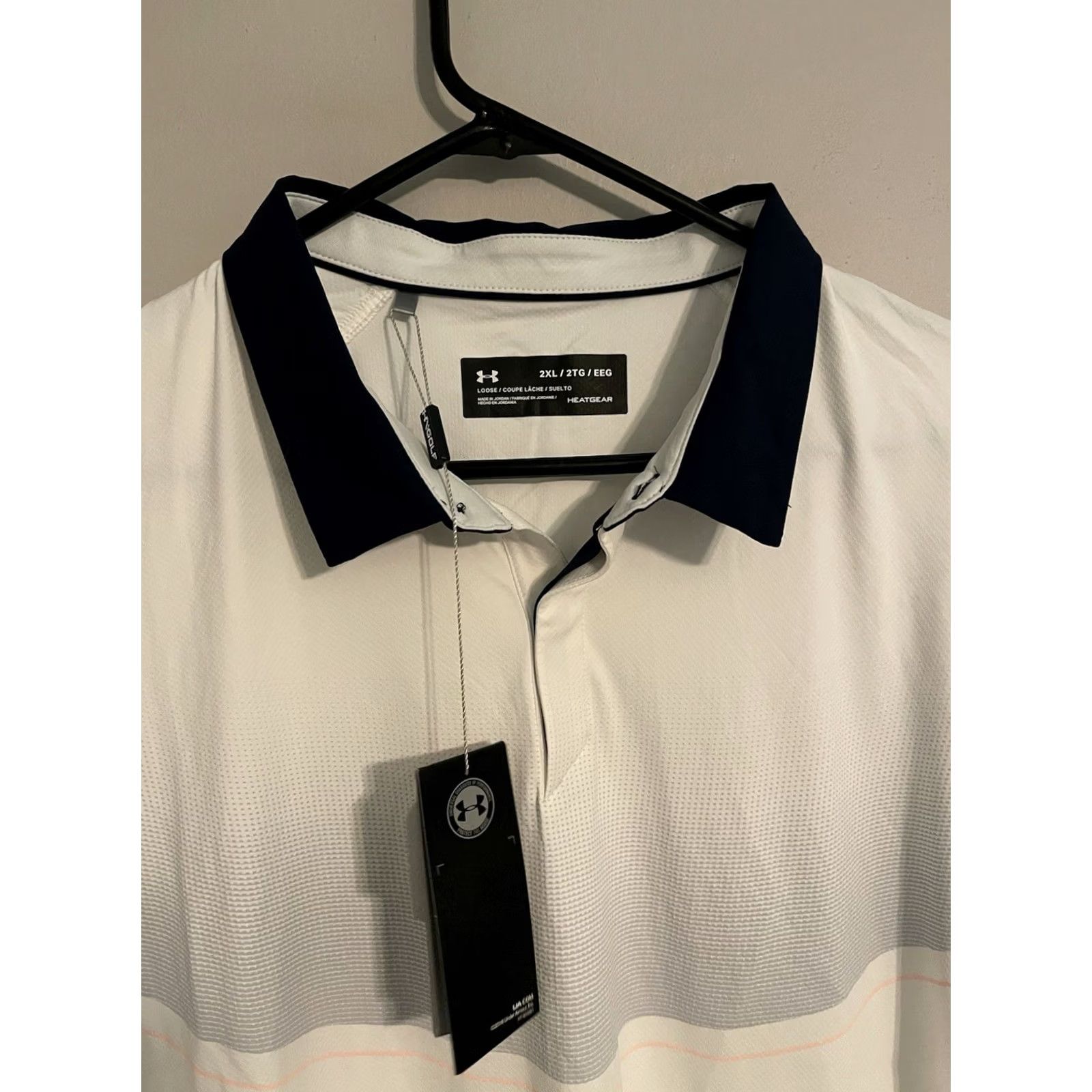 Under Armour Under Armour Iso Chill Performance Polo Shirt Men's 2XL White Navy Golf New! Size US XXL / EU 58 / 5 - 2 Thumbnail