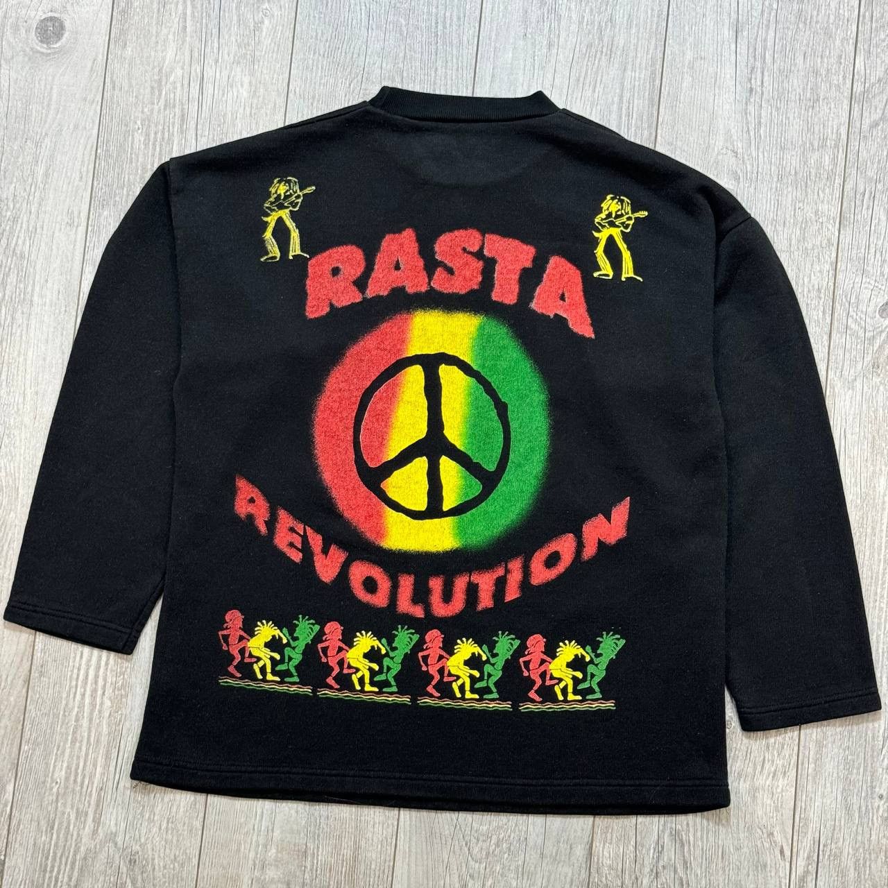 Bob Marley × Vintage Vintage 90s Bob Marley Rasta Revolution Long Sleeve Size US L / EU 52-54 / 3 - 3 Thumbnail