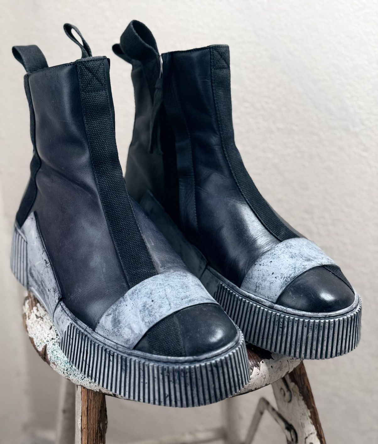 Boris Bidjan Saberi BBS Bamba 3.1 high top zip sneaker Size US 12 / EU 45 - 1 Thumbnail