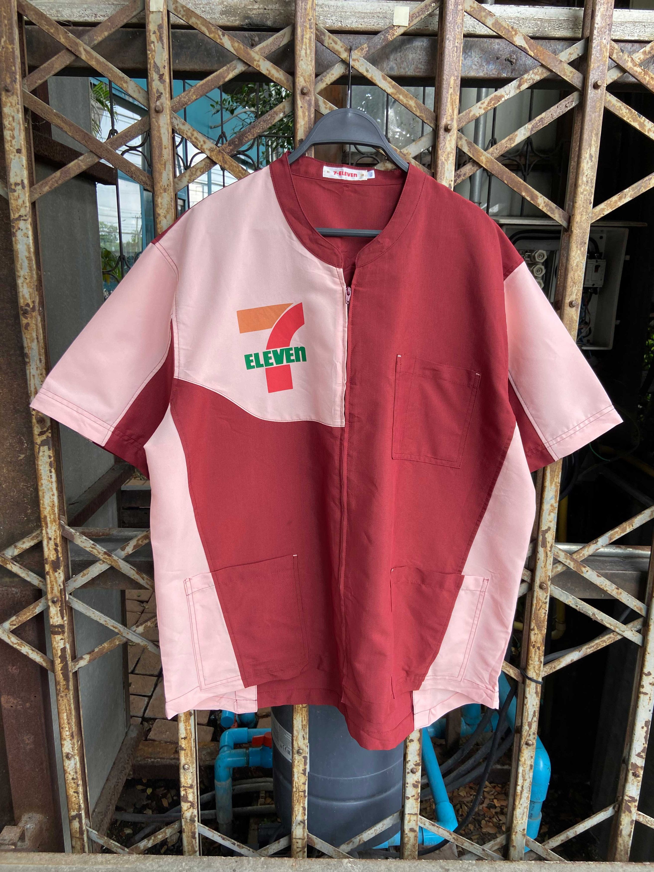 image of Vintage Size90S 7-Eleven Uniform Workers Collection Shirts in Mix, Men's (Size 2XL)