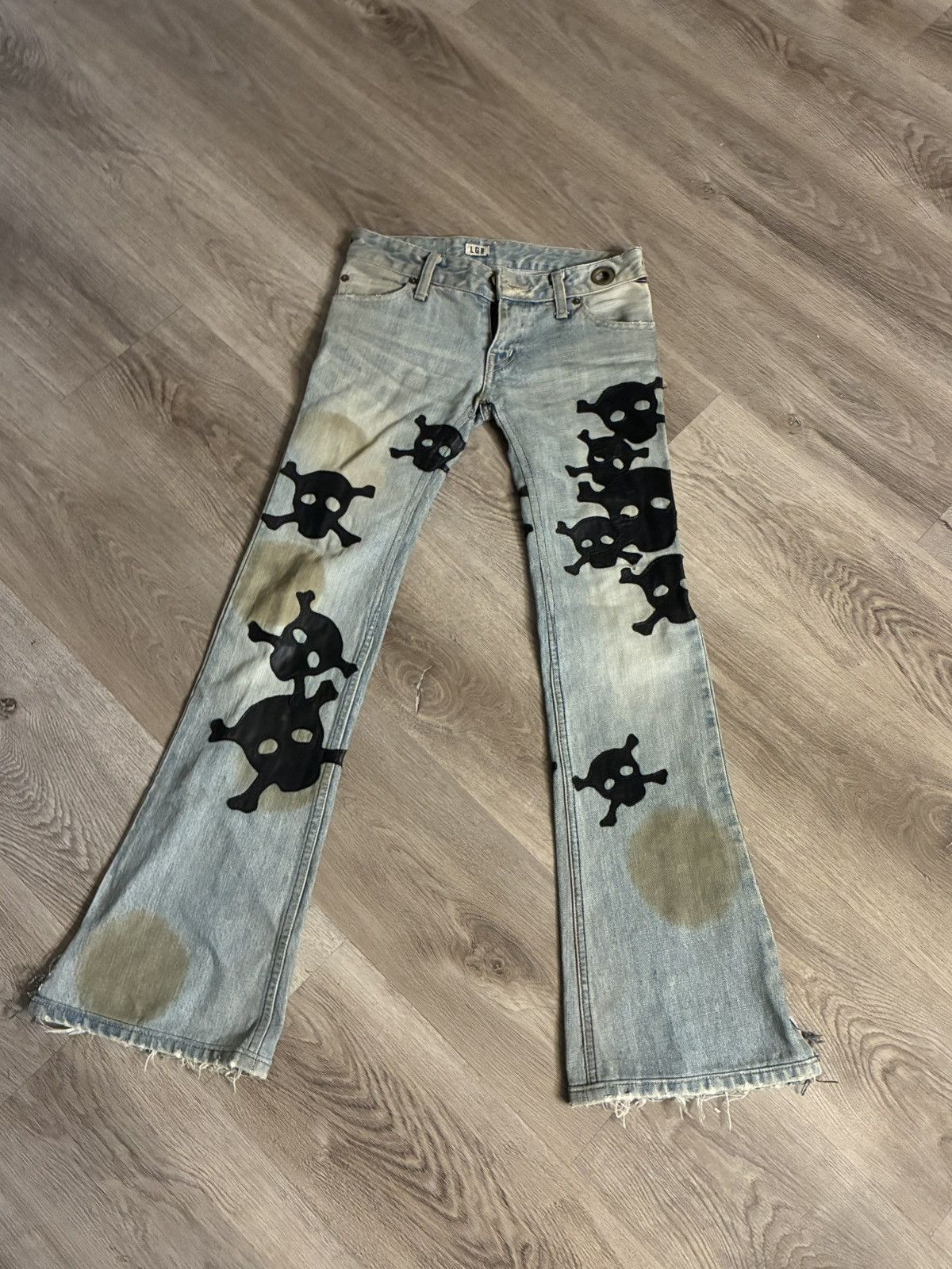 Le Grande Bleu (L.G.B.) LGB SKULL WOLF PATCH DENIM | Grailed