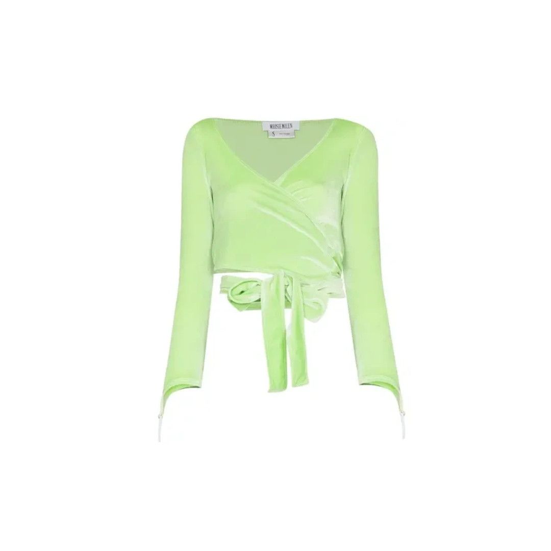 Maisie Wilen o1mle0425 Dramady Wrap Around Top in Green Size S / US 4 / IT 40 - 1 Thumbnail