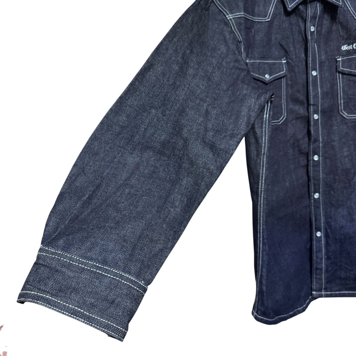 West Coast Choppers West Coast Choppers Pearl Snap Western Denim Shirt Heavy Size US XXL / EU 58 / 5 - 6 Thumbnail