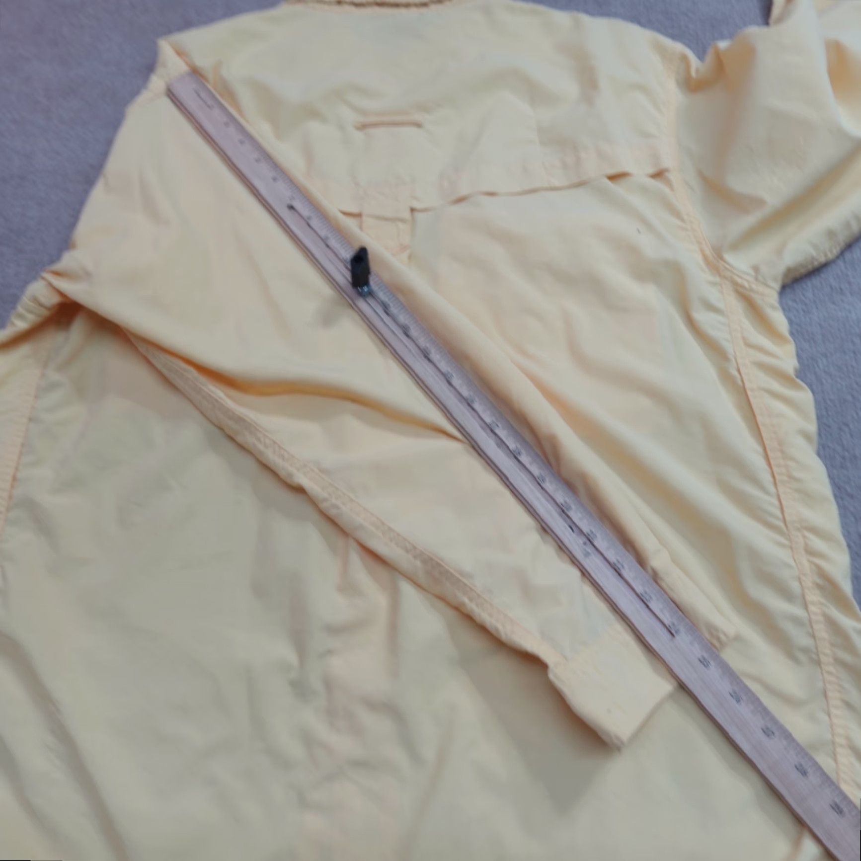 ExOfficio ExOfficio Shirt Large Yellow Solid Vented Nylon Polyester Tab Sleeves Button-Up Long Sleeve Mens L Yellow Solid Size US L / EU 52-54 / 3 - 6 Thumbnail