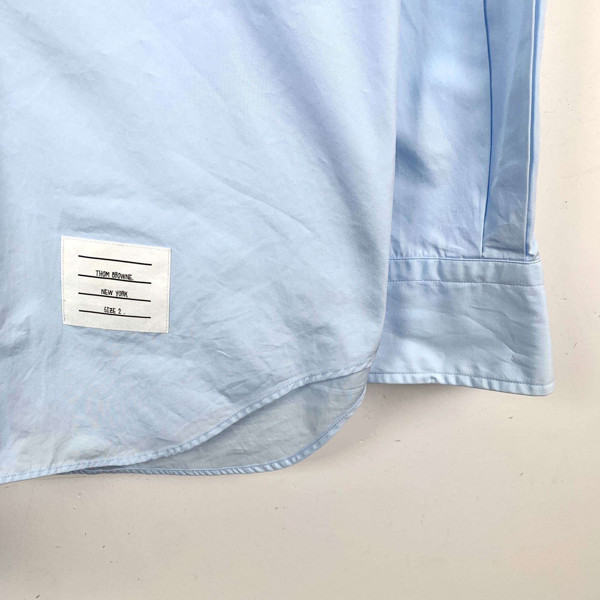 Thom Browne Thom Browne Light Blue Striped Long Sleeve Shirt Size US M / EU 48-50 / 2 - 6 Thumbnail