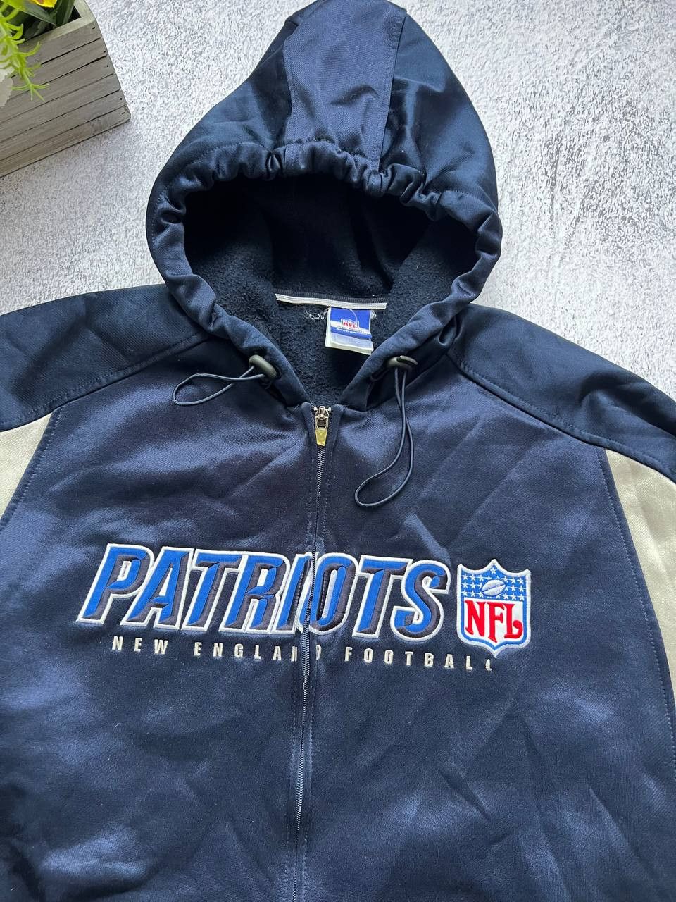 NFL × Reebok × Vintage Vintage Reebok New England Patriots NFL Full Zip Hoodie Size US L / EU 52-54 / 3 - 5 Thumbnail