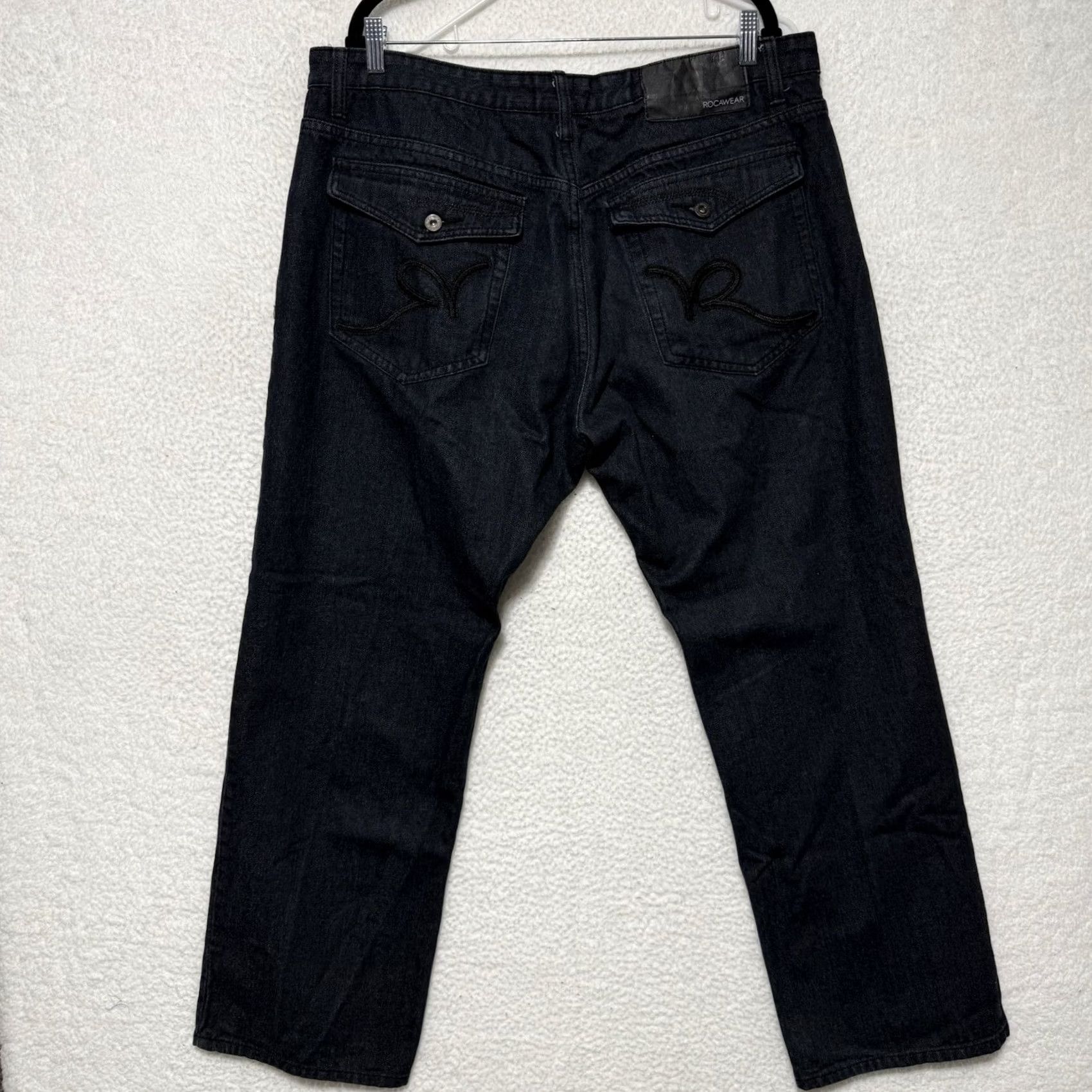 Rocawear Rocawear Jeans Men Black 38x31 Embroidered Pocket Rocawear Brand Size US 38 / EU 54 - 2 Thumbnail