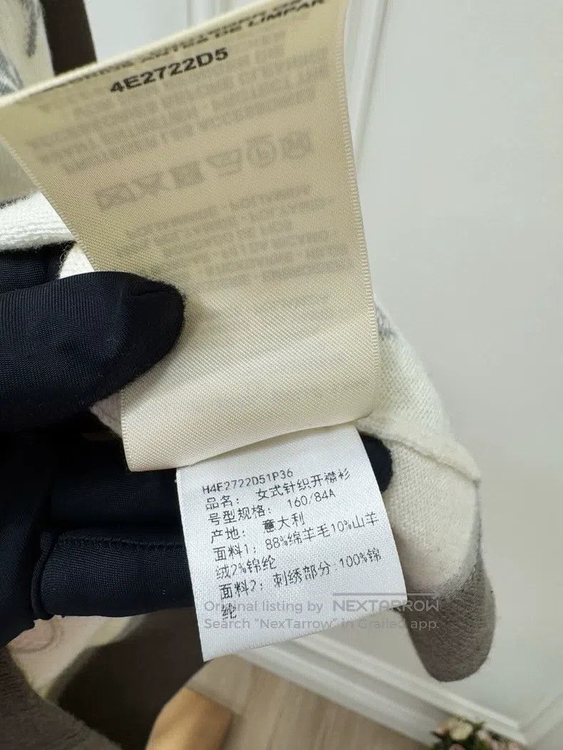 Hermes Hermes Color-blocked broken flower back embroidery knitted Size XS / US 0-2 / IT 36-38 - 5 Thumbnail