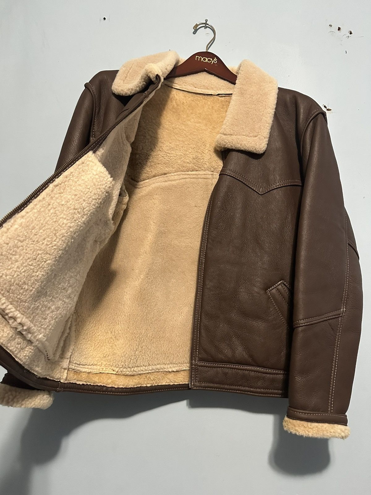 Other Brown leather sheepskin bomber. Size US L / EU 52-54 / 3 - 2 Thumbnail