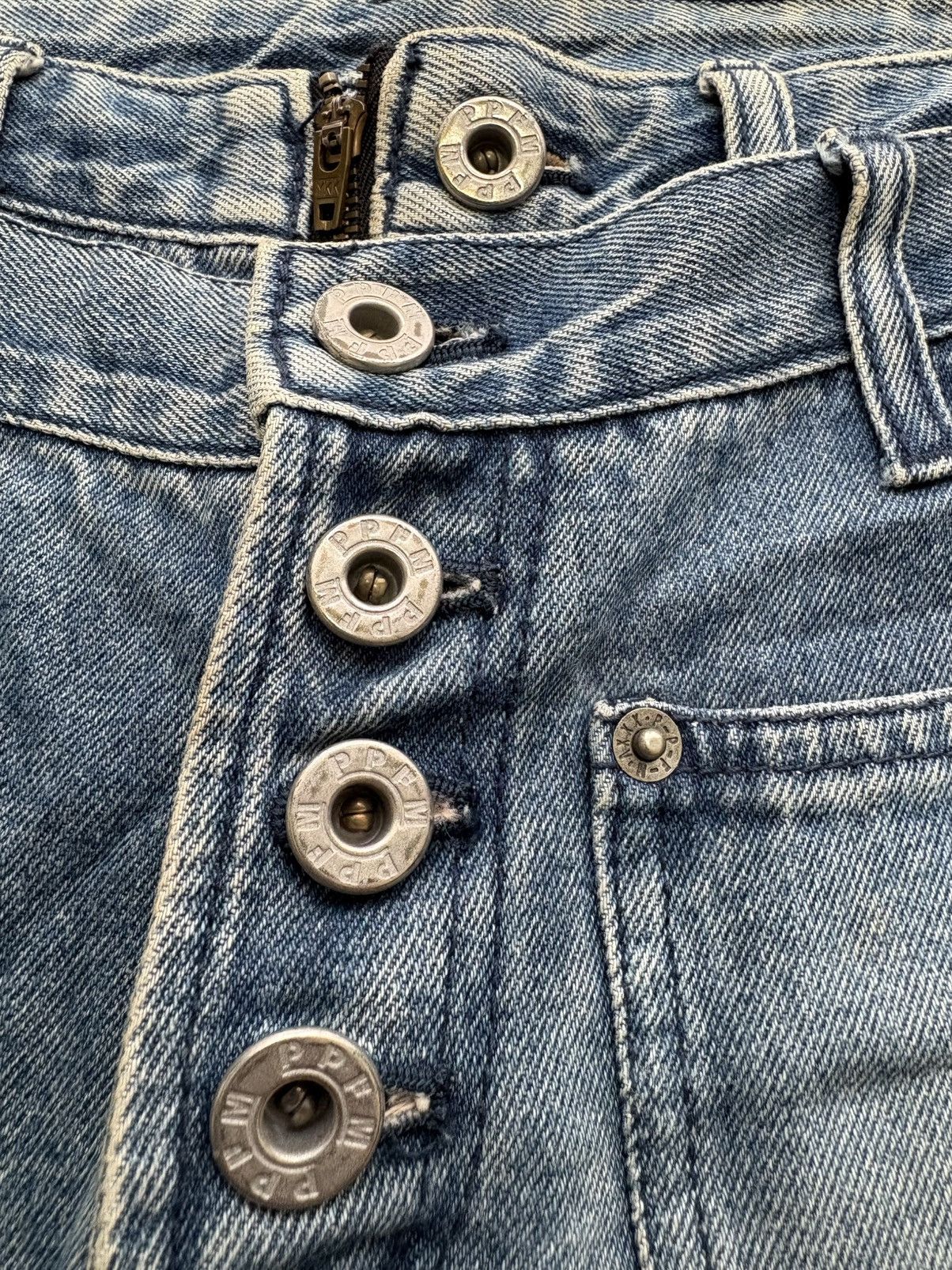 PPFM PPFM Archival Double Waist Studded Flare/Distressed Denim Size US 30 / EU 46 - 11 Thumbnail