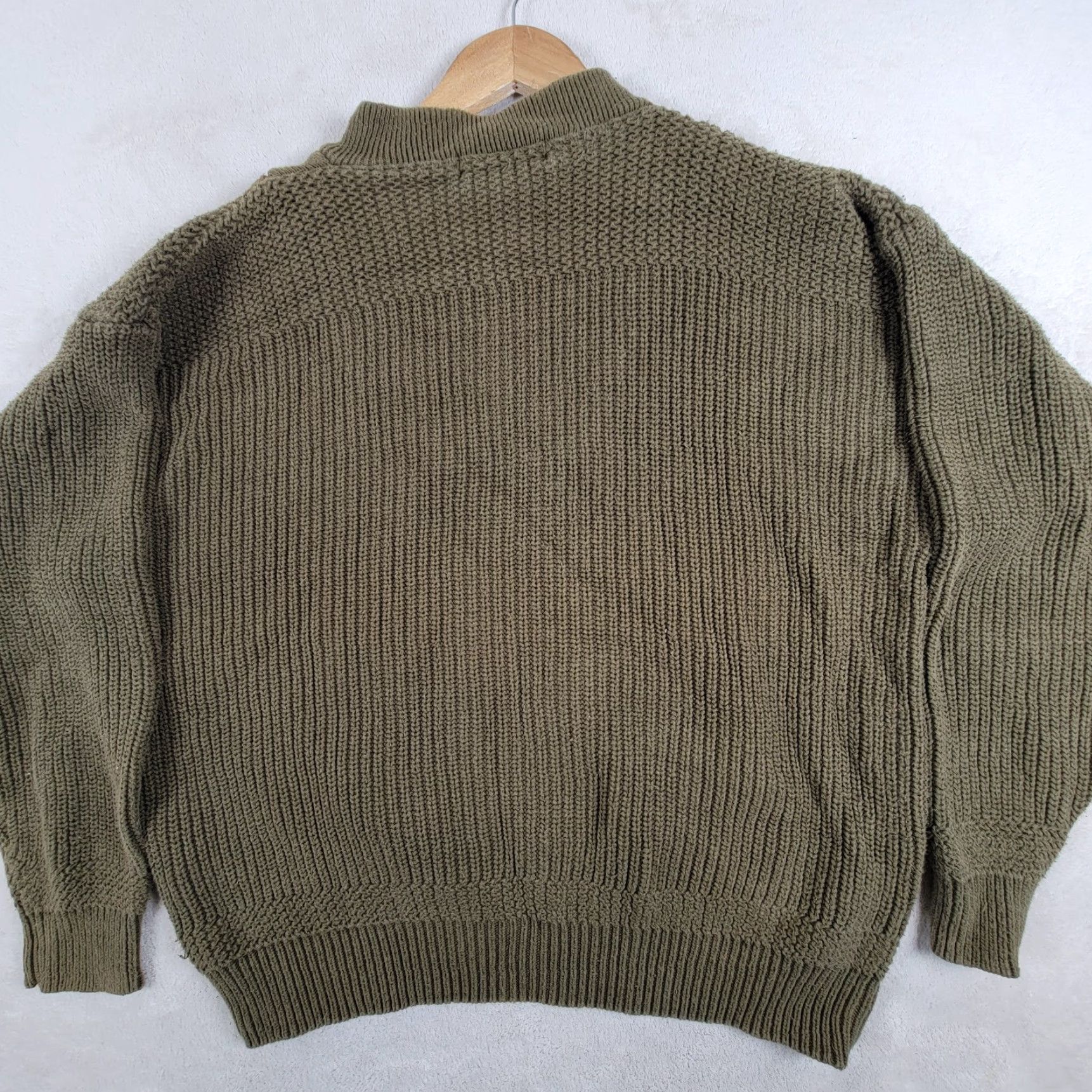 Eddie Bauer VINTAGE Eddie Bauer Fisherman Sweater Men M Green Cable-Knit Pullover 90s Size US M / EU 48-50 / 2 - 3 Thumbnail