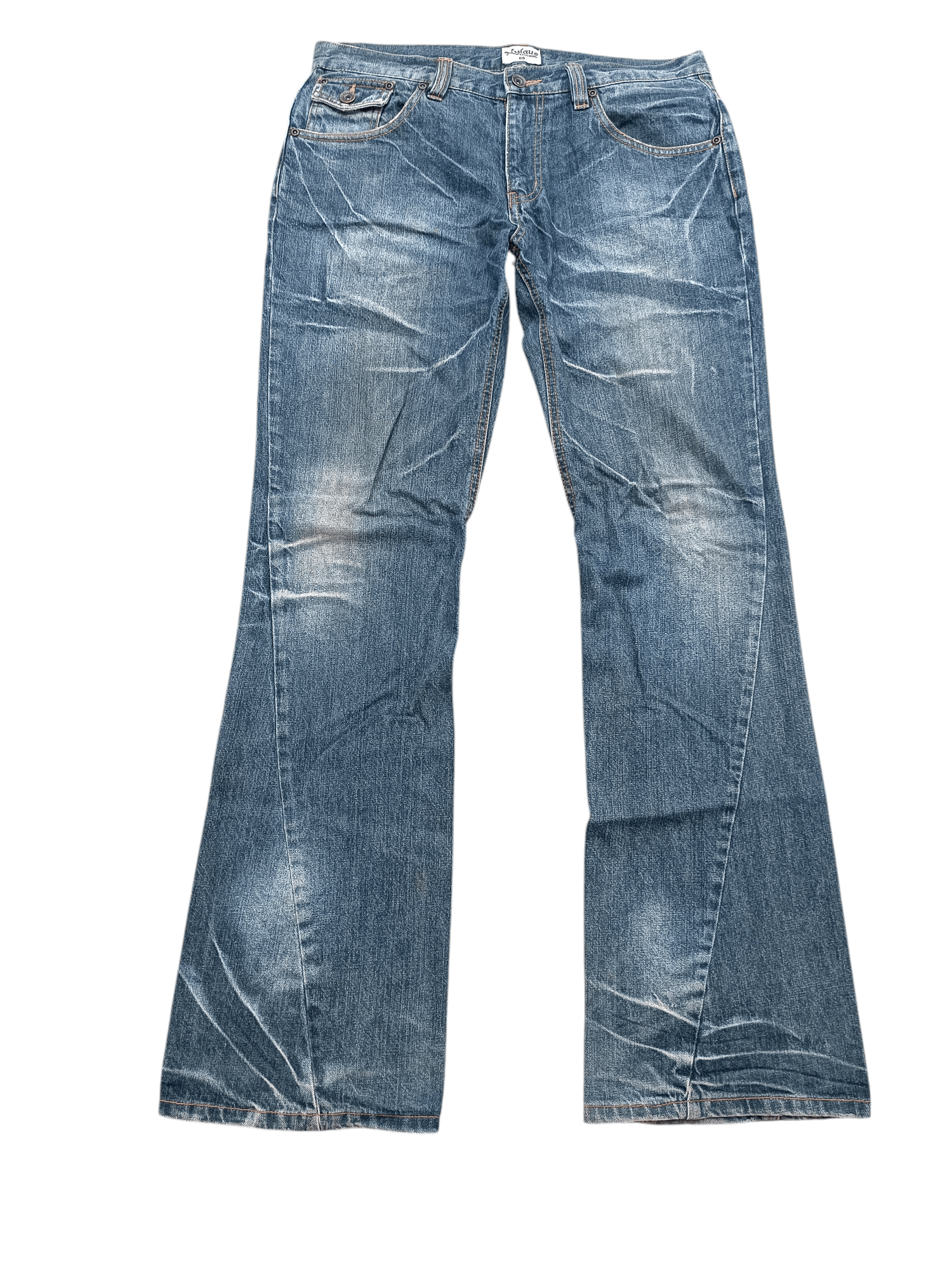 Japanese Brand Nylaus Jeans Flare Distressed Denim Style Size US 34 / EU 50 - 7 Thumbnail