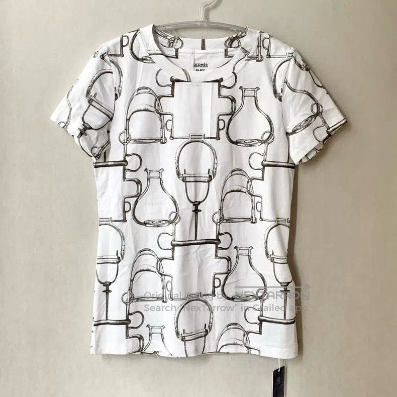 Hermes Hermes White women's T-shirt Size XS / US 0-2 / IT 36-38 - 1 Thumbnail