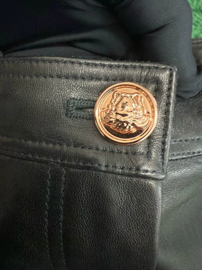 Versace VersaceGold Button Leather Pants 2503-Nextarrow Size US 42 / EU 58 - 5 Thumbnail