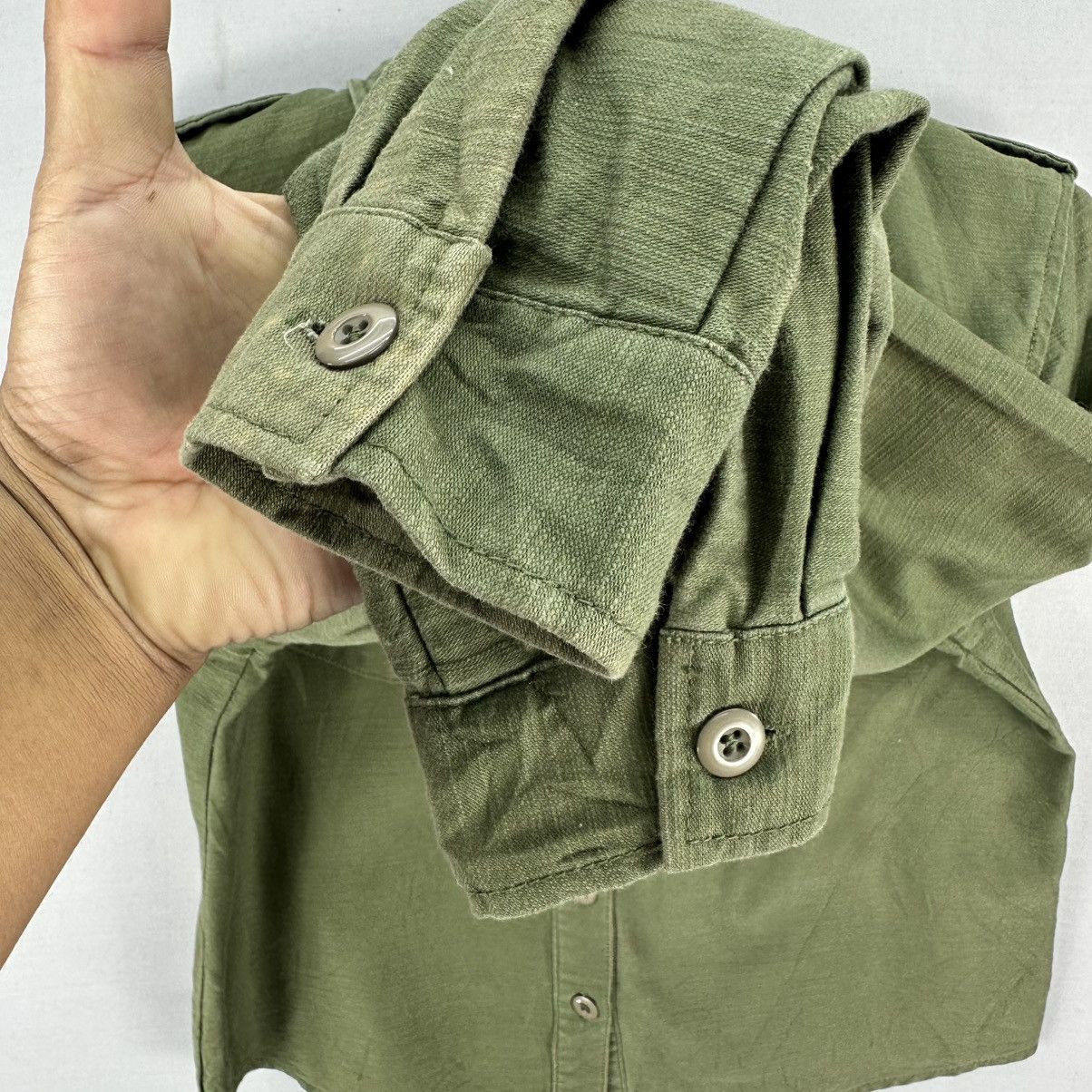 Japanese Brand Vintage OG Military Style Jacket Hoodie Cotton Sateen Size XS / US 0-2 / IT 36-38 - 13 Thumbnail