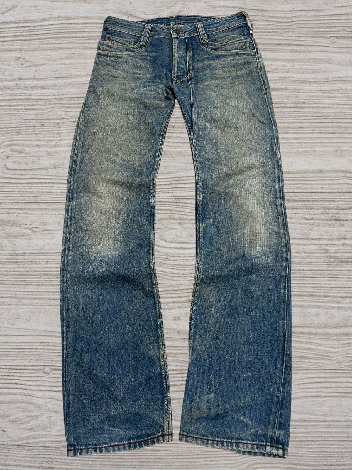 Diesel Diesel Trojan Jean Mud Washed Distressed Straight Cut Size US 30 / EU 46 - 1 Thumbnail
