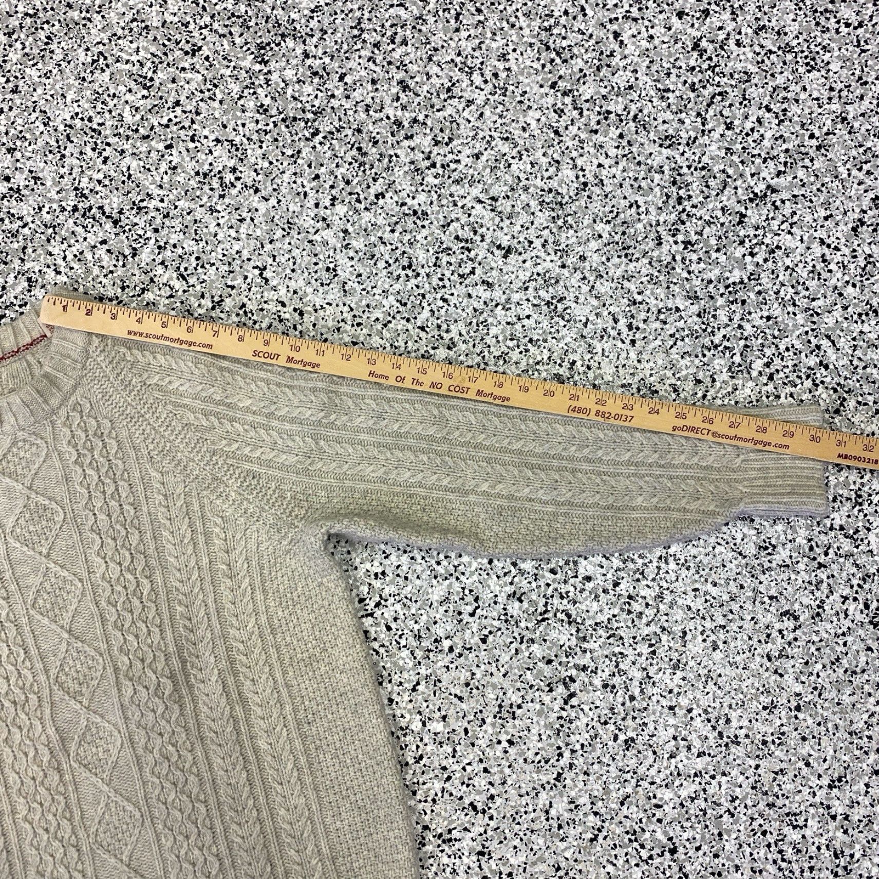 Tommy Bahama Tommy Bahama Sweater Mens Medium Beige Cable-Knit Fisherman Pullover 1/4 Zip Heavyweight Regular Wool Knit Size US M / EU 48-50 / 2 - 3 Thumbnail