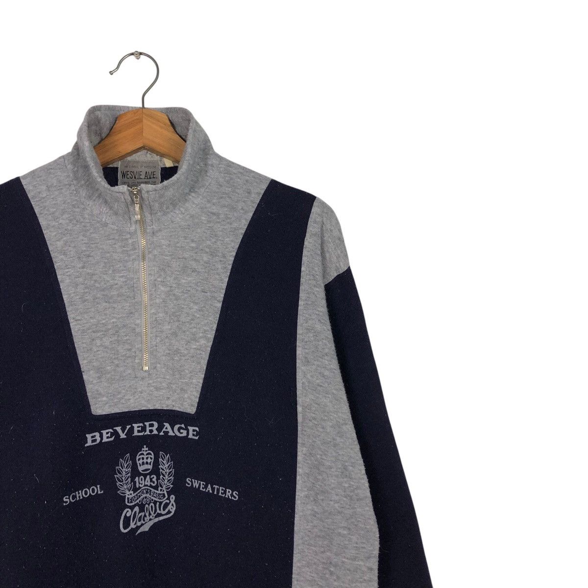 Japanese Brand × Vintage 📌Vintage Half Zipper Sweatshirt Beverage Big Logo Size US M / EU 48-50 / 2 - 7 Thumbnail