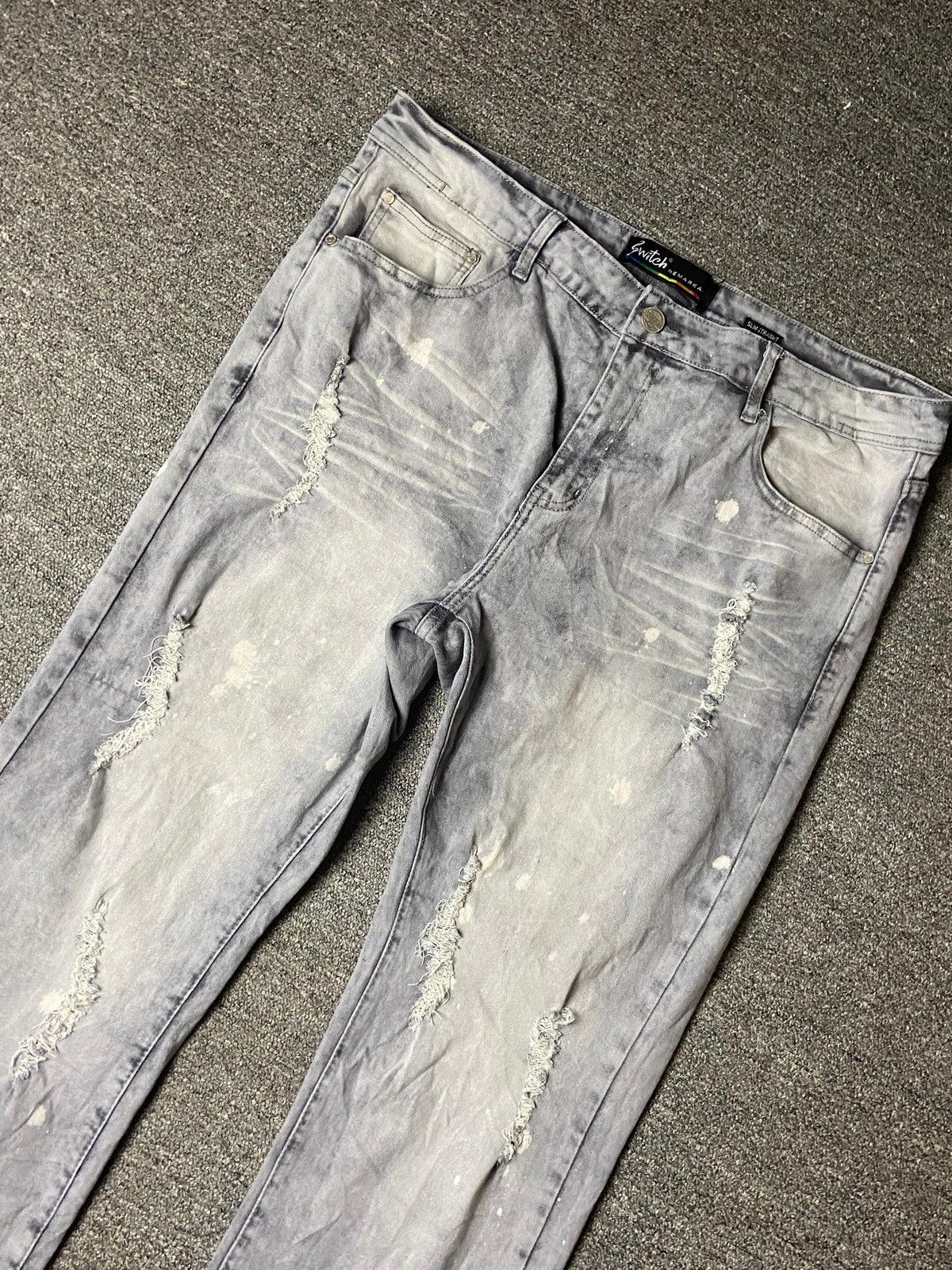 Japanese Brand Switch Remarkable Distressed Denim Jeans (145) Size US 39 - 11 Thumbnail